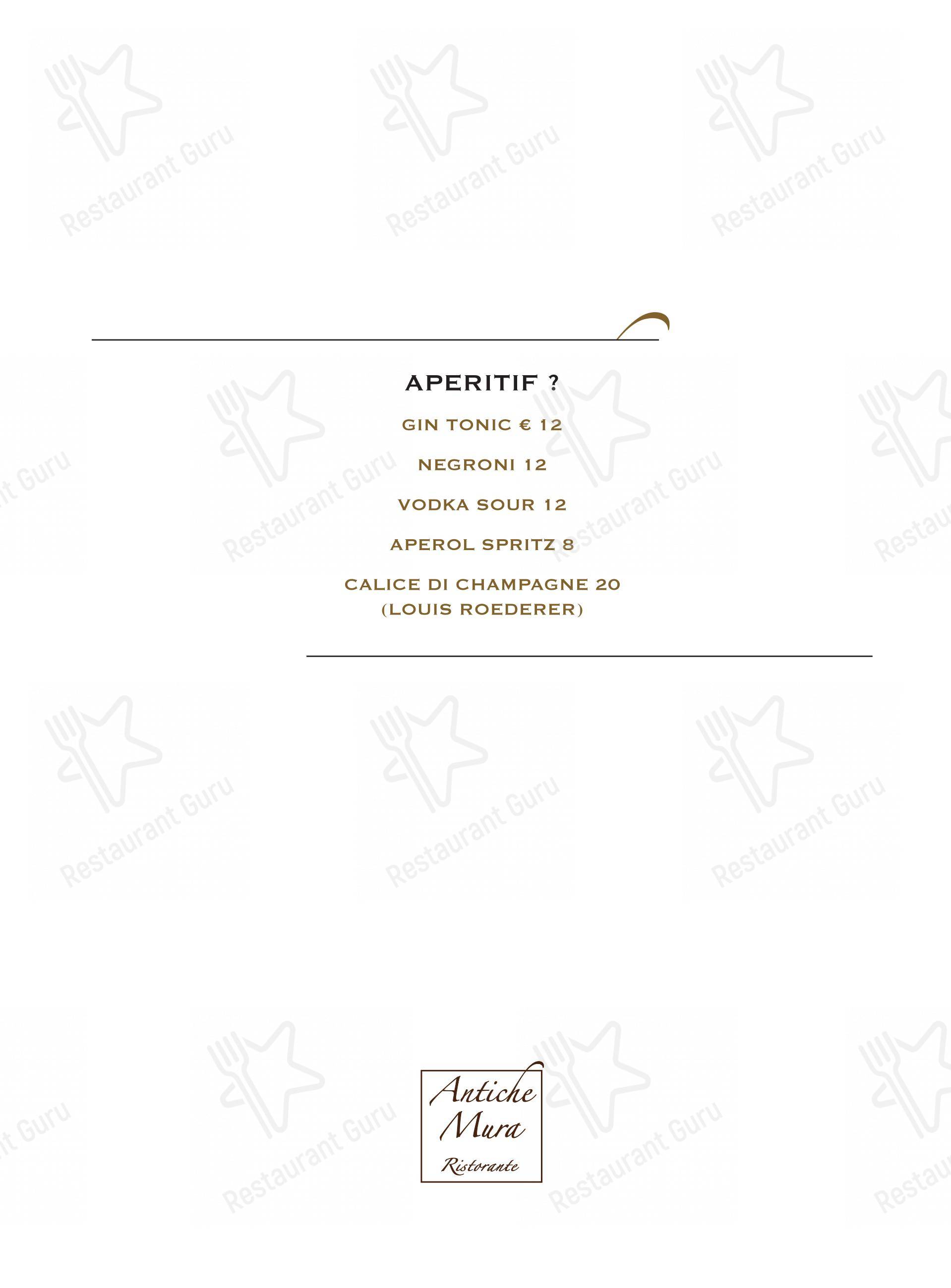 Ristorante Antiche Mura in Polignano A Mare - Основное меню