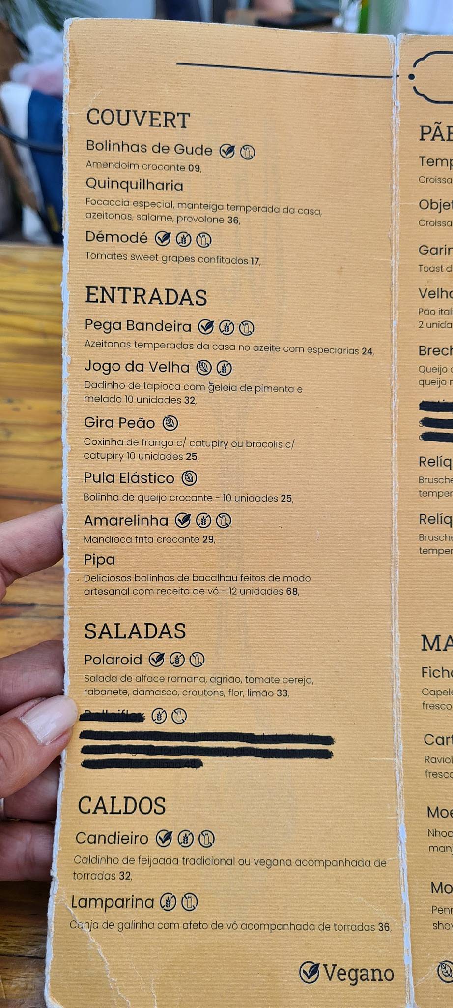 Antiquário Bar & Café cardápio