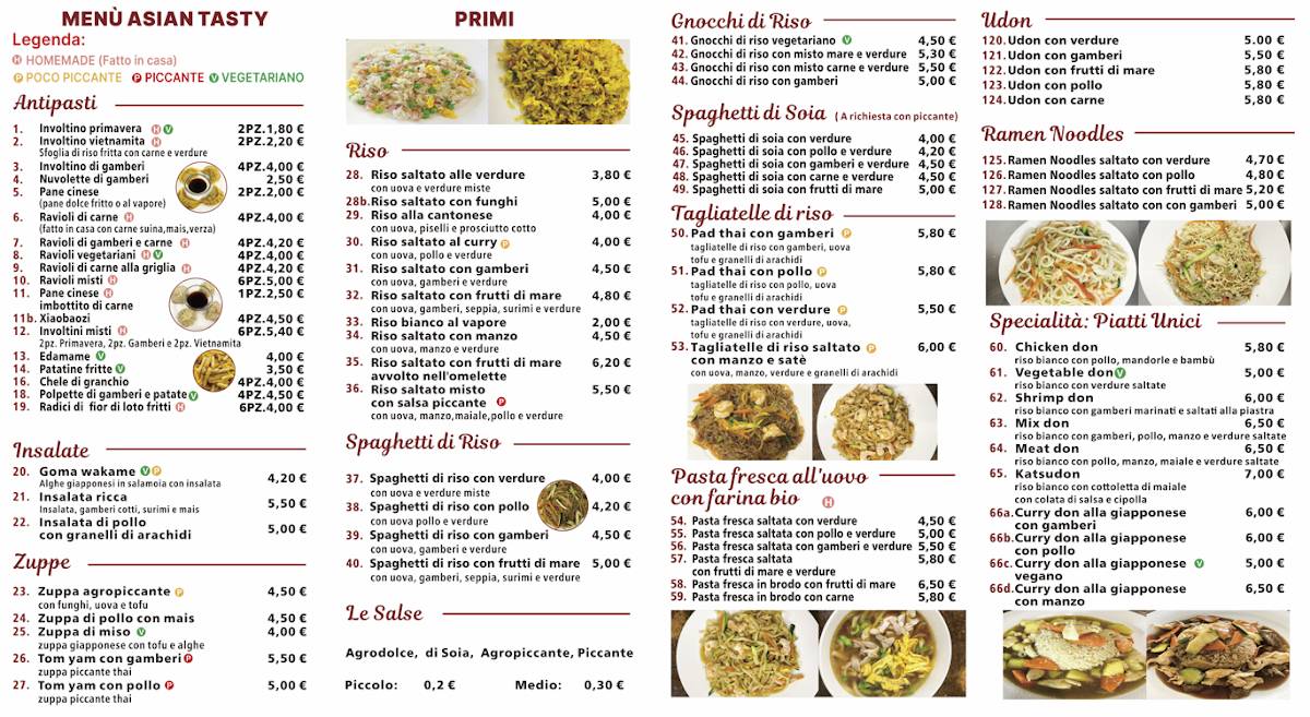 Menu di Asian Tasty Bologna 