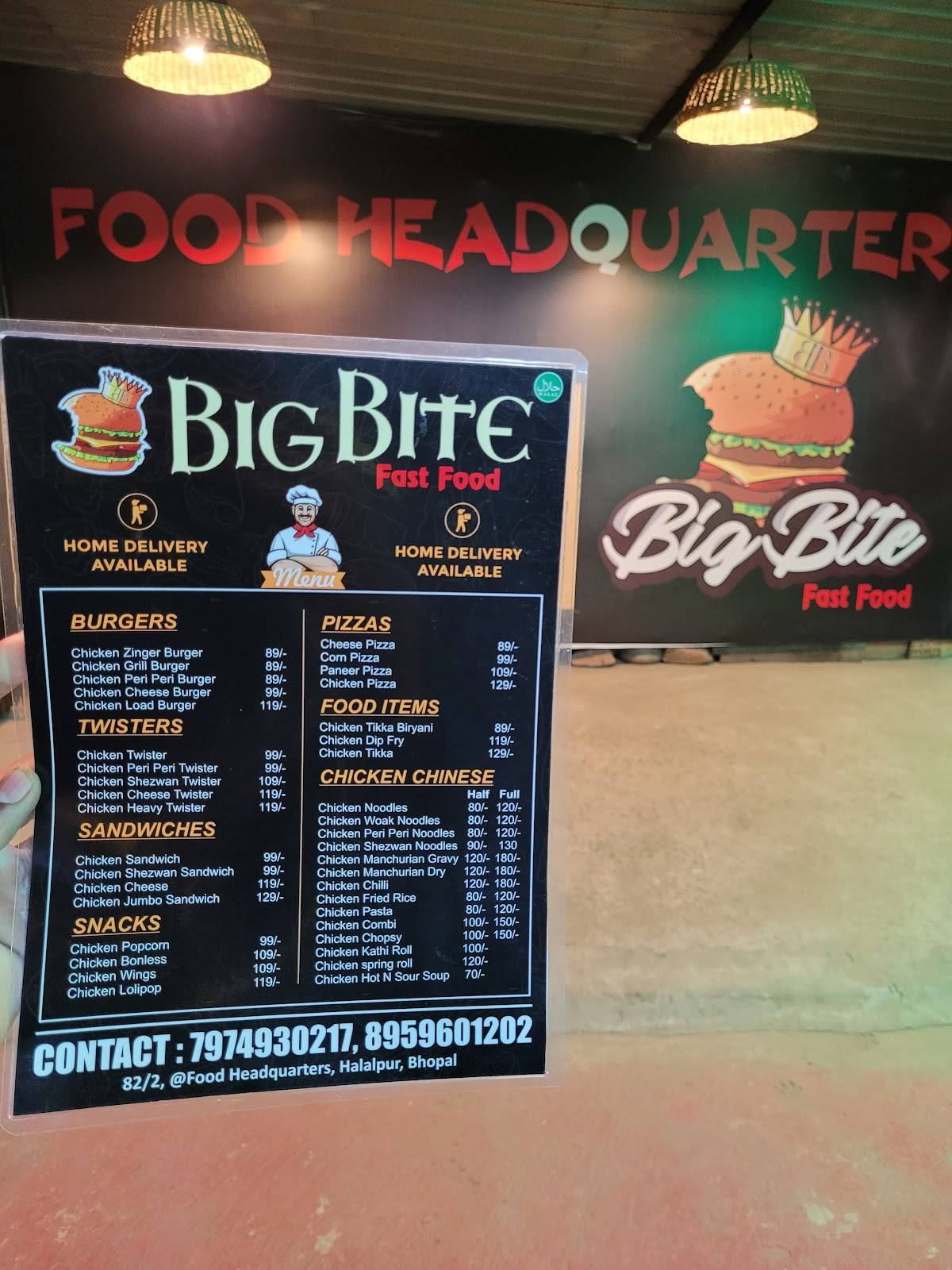 Menu at BIG Bite Fast Food, Bhopal