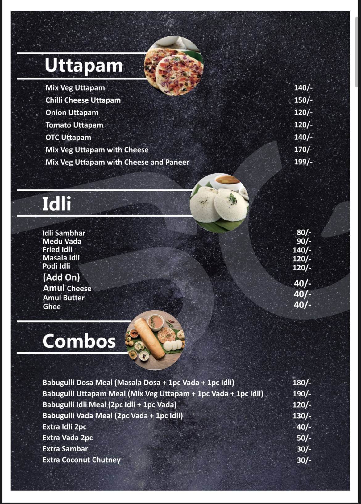 Babugulli Cafe & Restaurant Sodala Jaipur menu