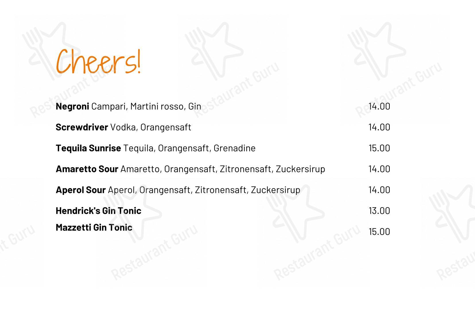 Menu di Restaurant Bärgji-Alp - 菜单