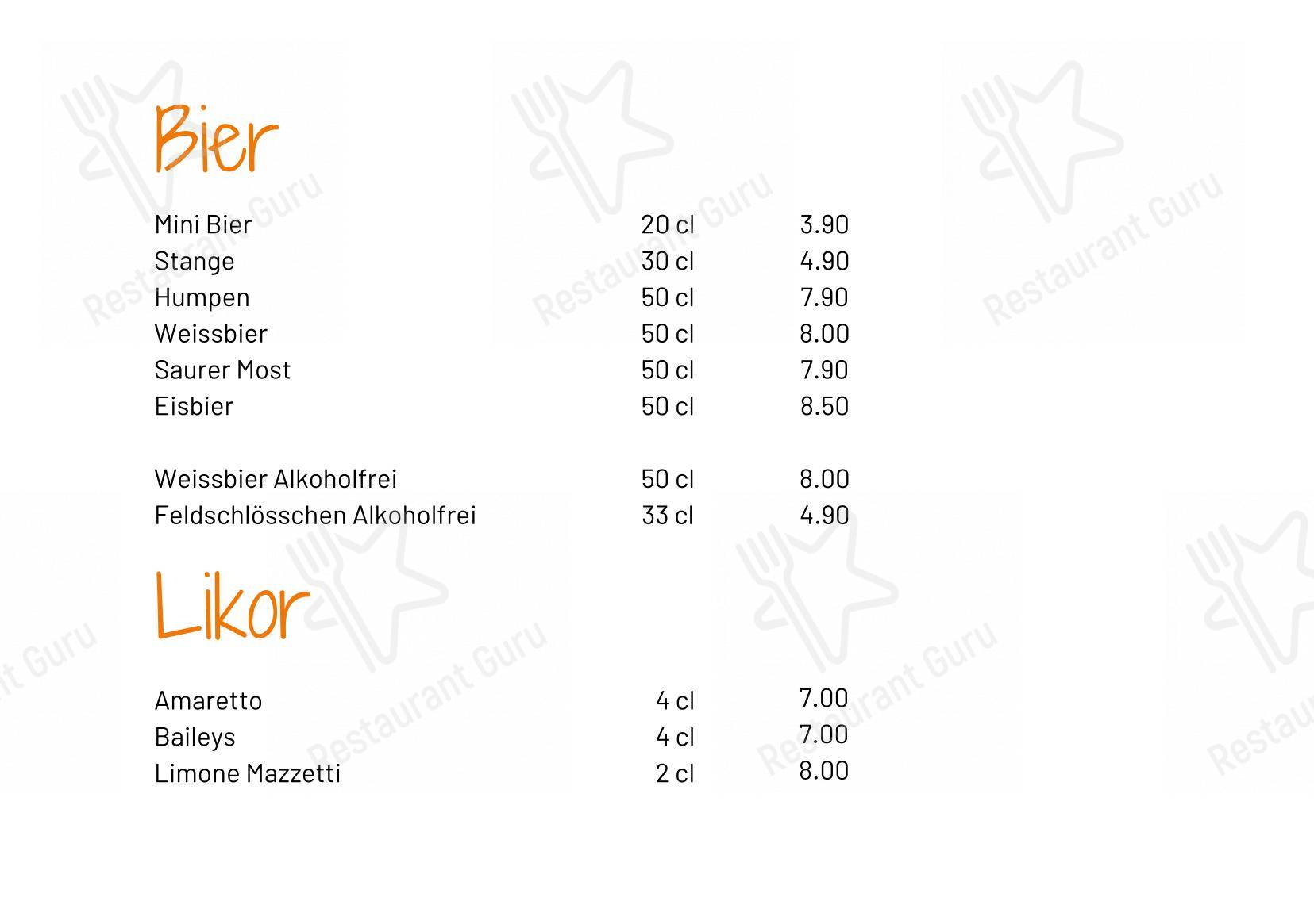 菜单 per Restaurant Bärgji-Alp in Grächen