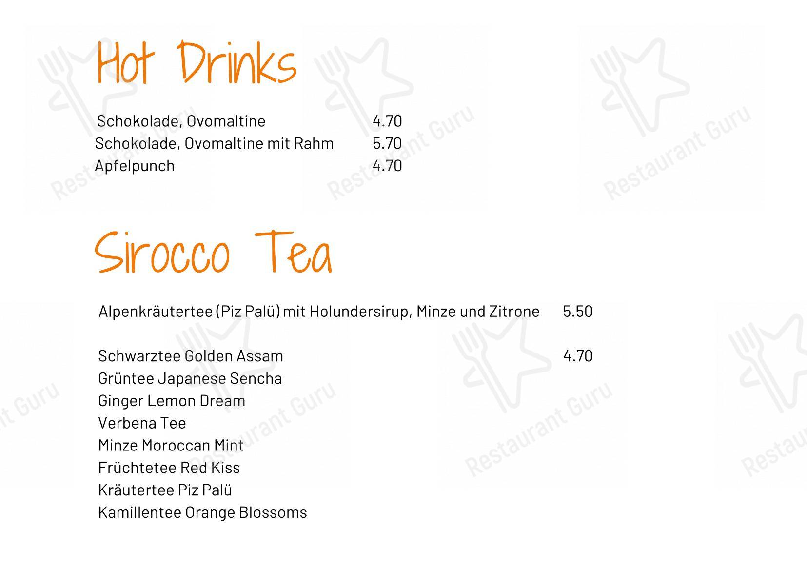 Restaurant Bärgji-Alp in Grächen - 菜单