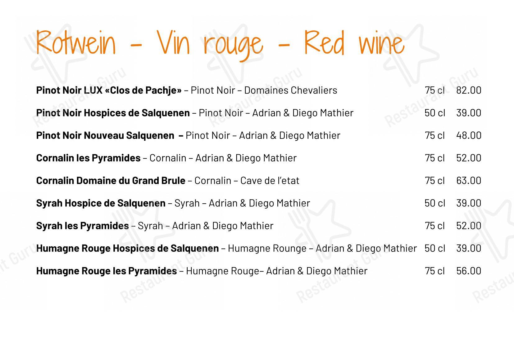 菜单 per Restaurant Bärgji-Alp in Grächen