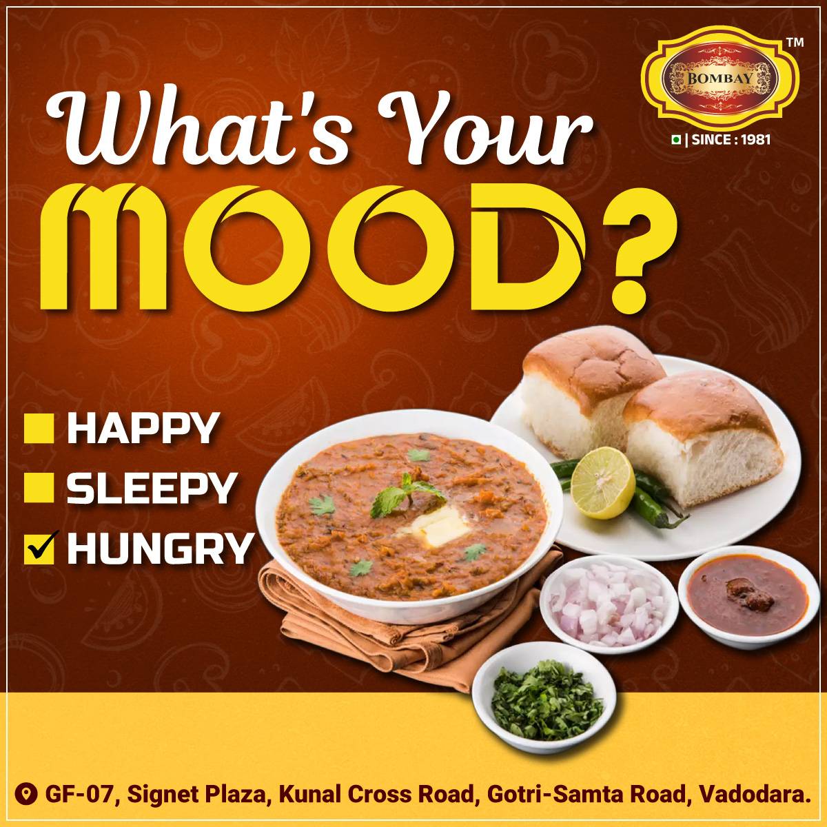 Bombay Pavbhaji (Vallabhipur Wala) Vadodara. menu