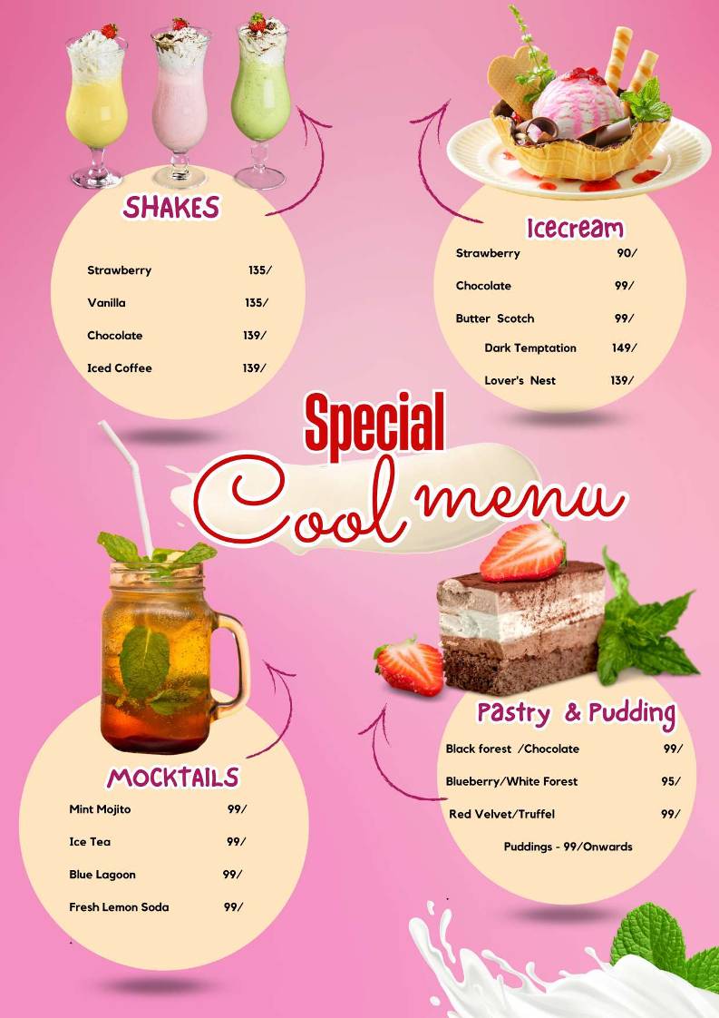 Boons menu