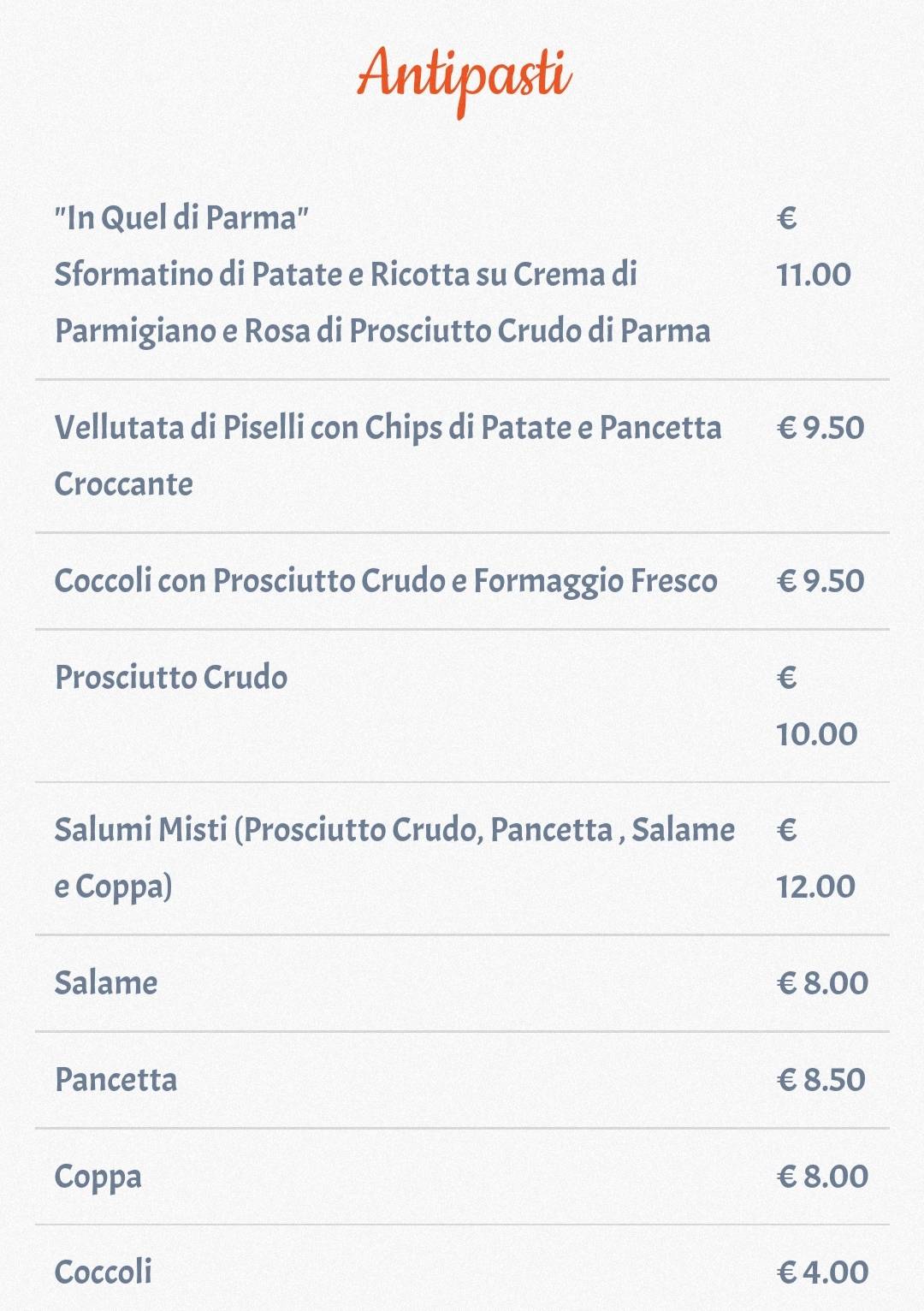 Menu di Brodo di Giuggiole 