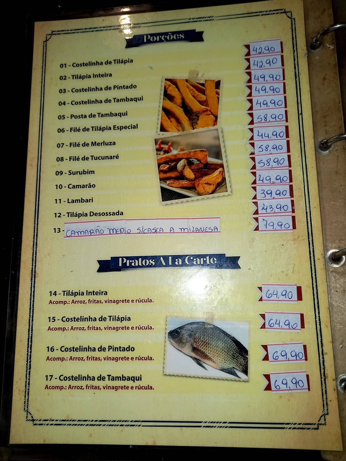 Zé Do Peixe - Choperia cardápio