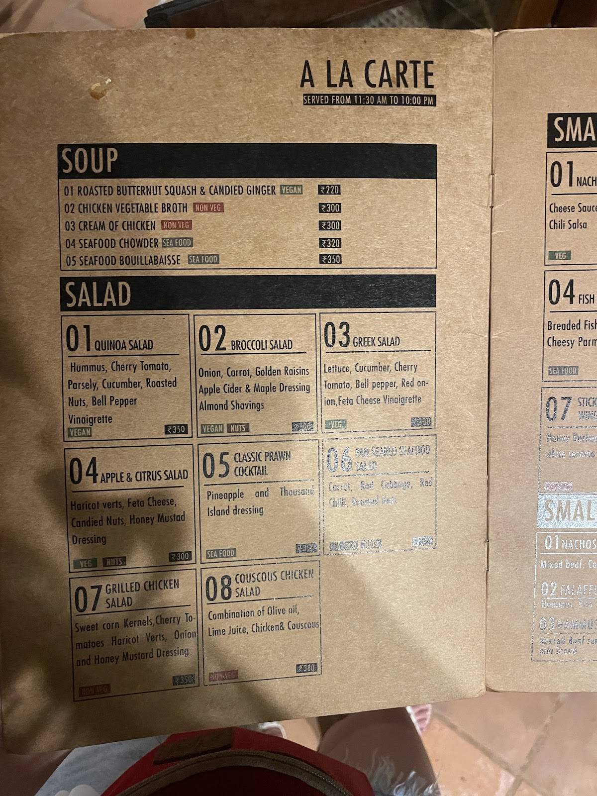 Cafe Trip is Life menu