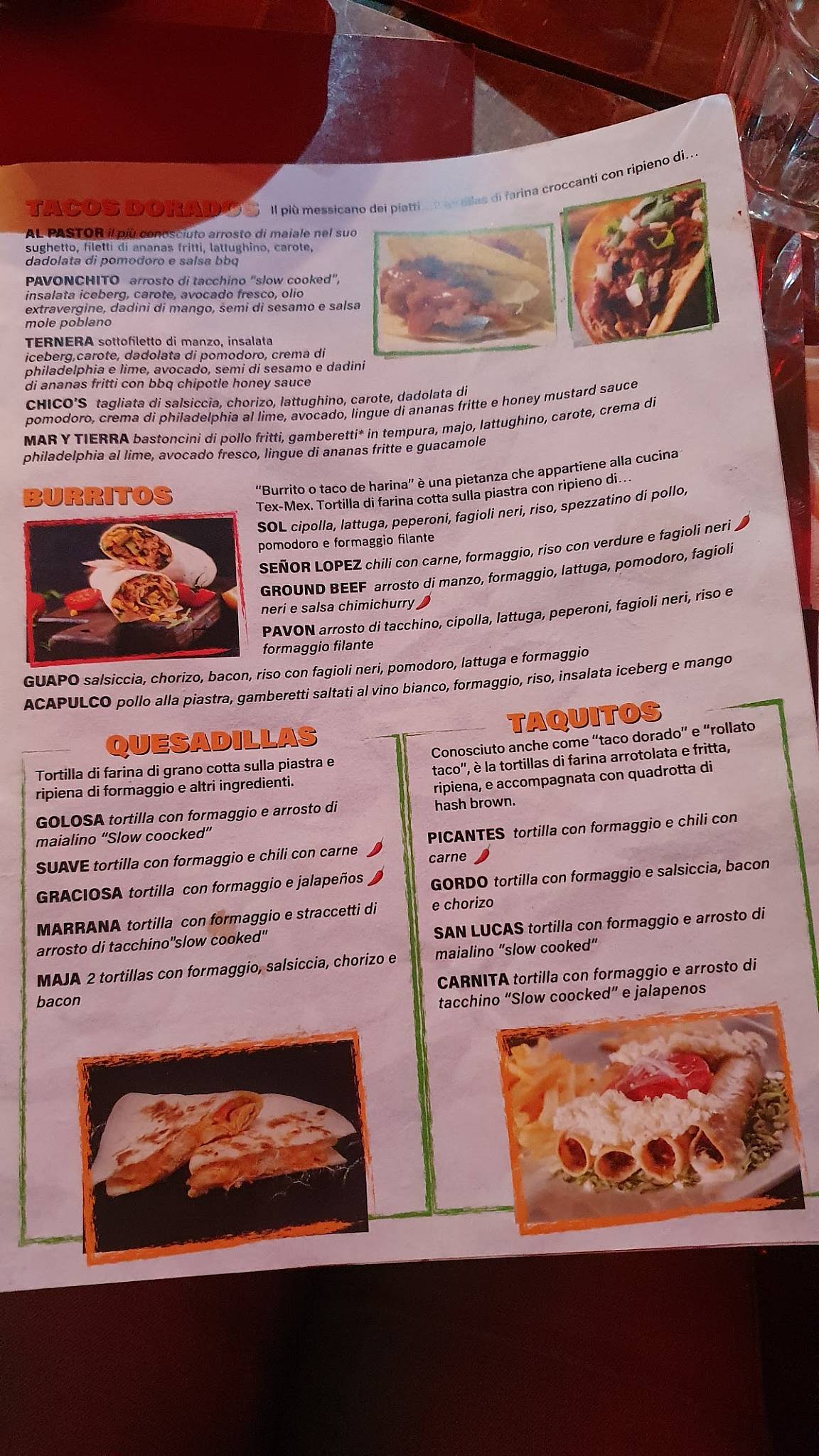 Menu di Casa Pepa 