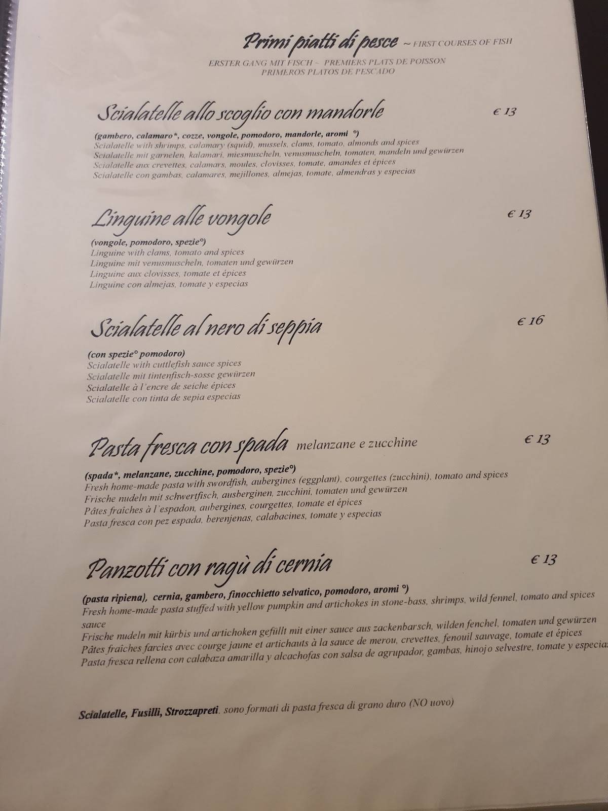 Menu di Catania Ruffiana 