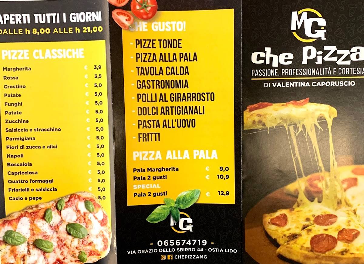 Menu di Che Pizza Mg 