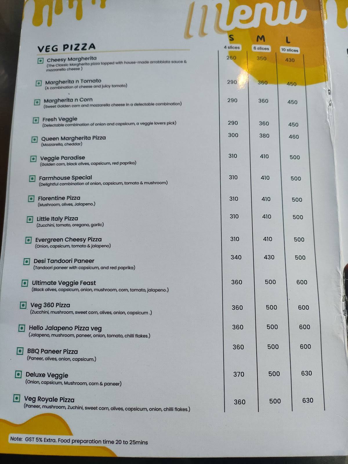 Cheesy Spot Kottayam - Pizza, Burger and more menu