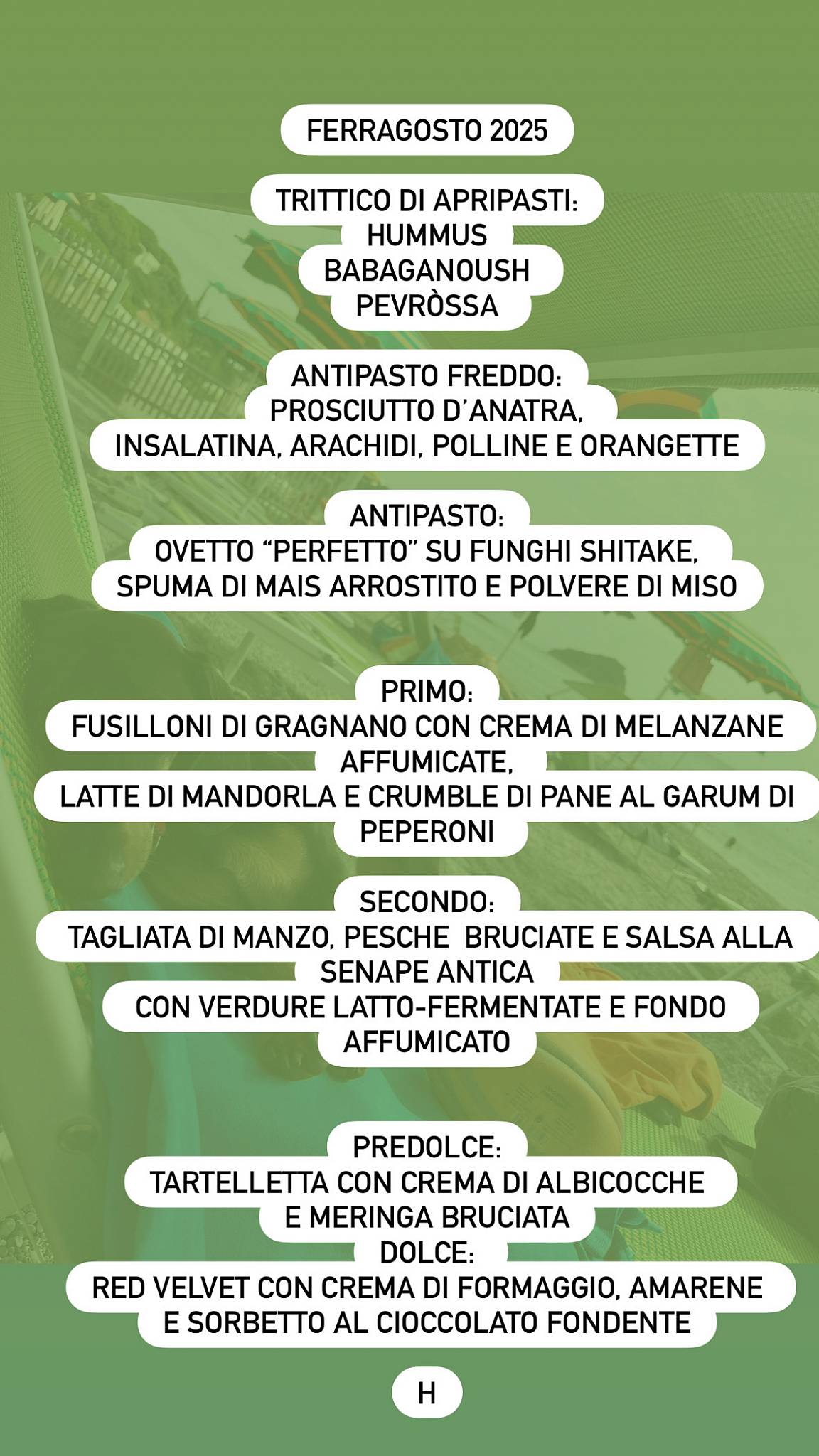 Menu di Come in Famiglia 