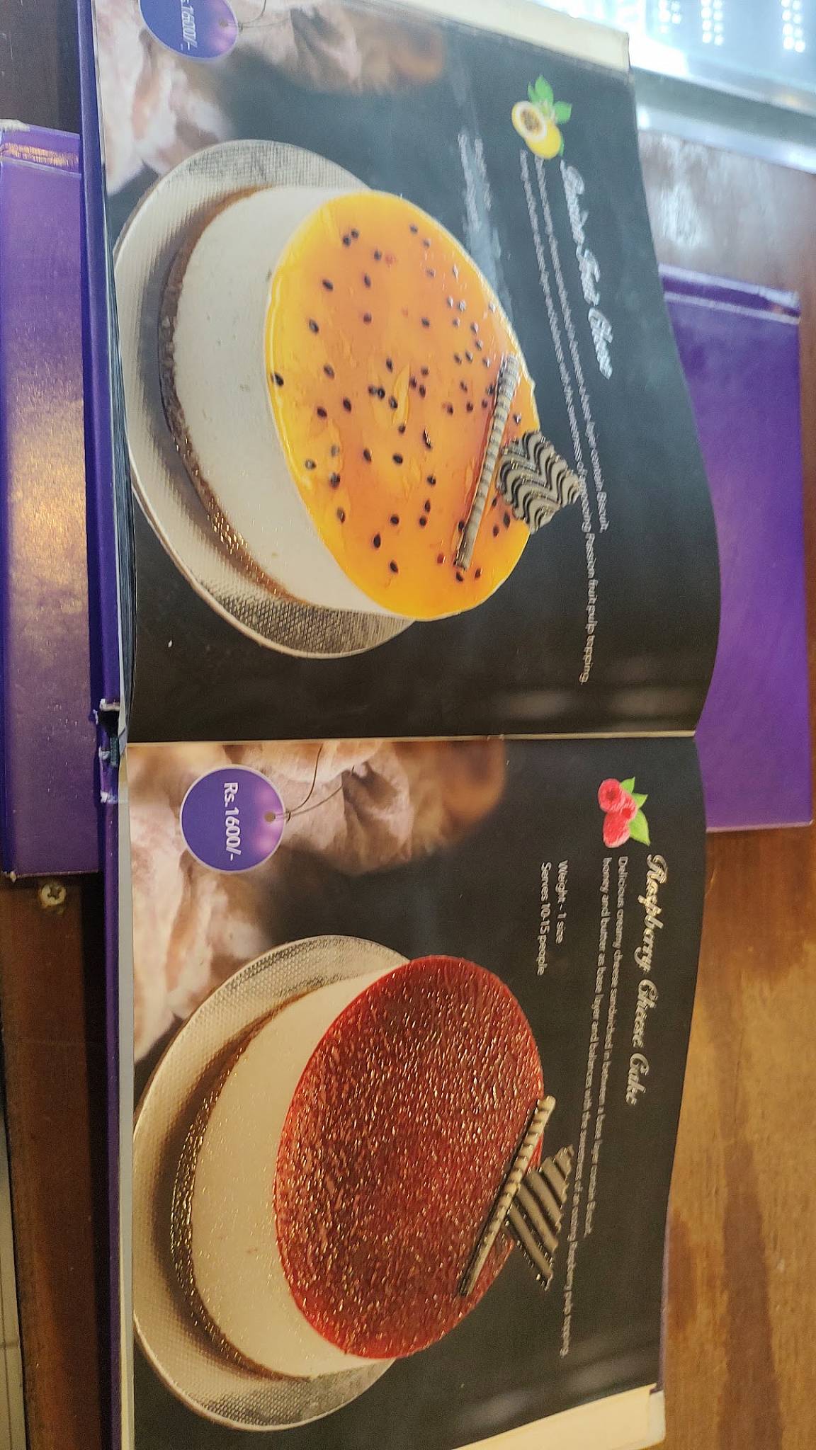 CutiePie Cakes menu