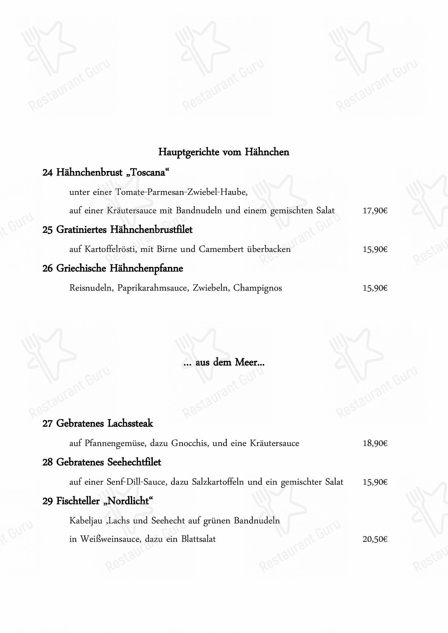 Menu pour Restaurant Deitmer - Основное меню