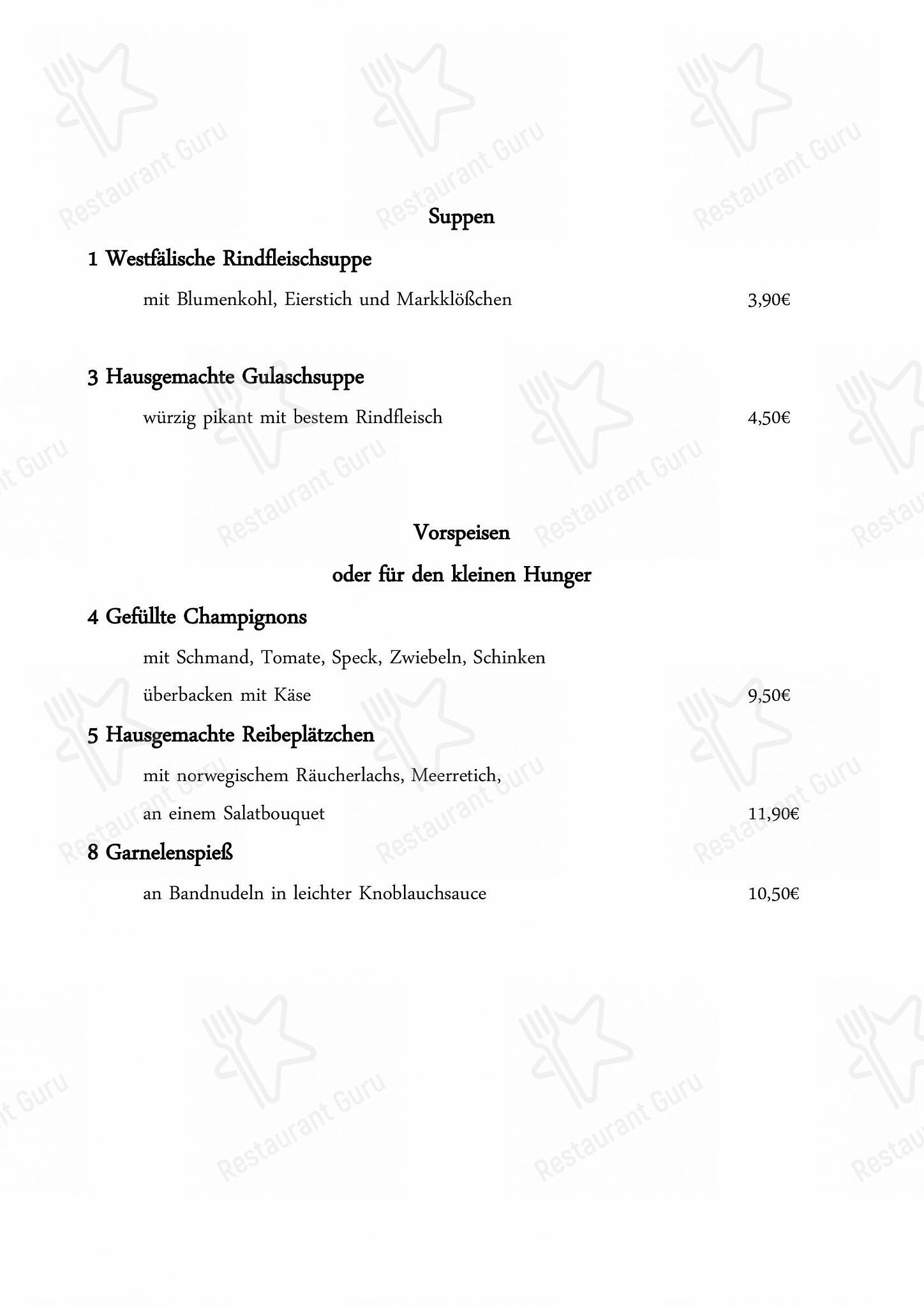 Основное меню pour Restaurant Deitmer dans Rhede
