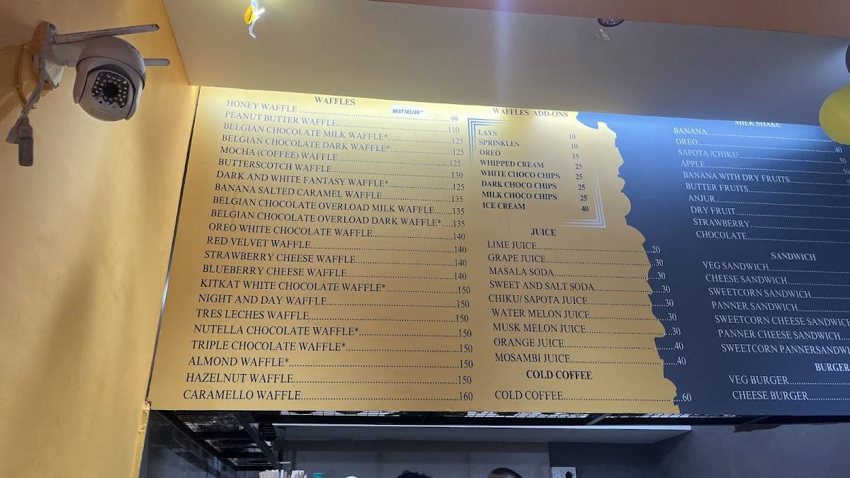Downtown Waffle menu