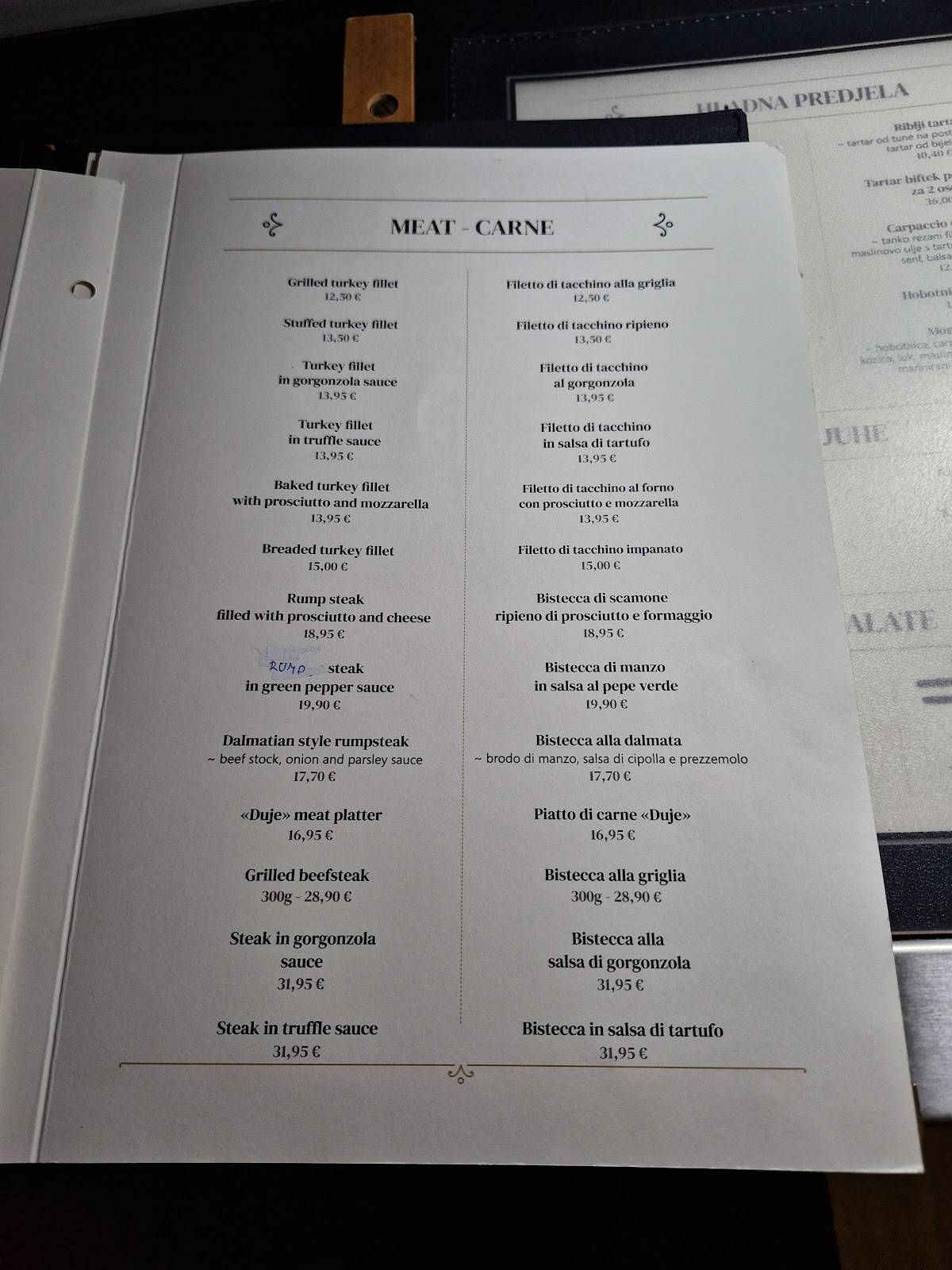 Menu di Duje 