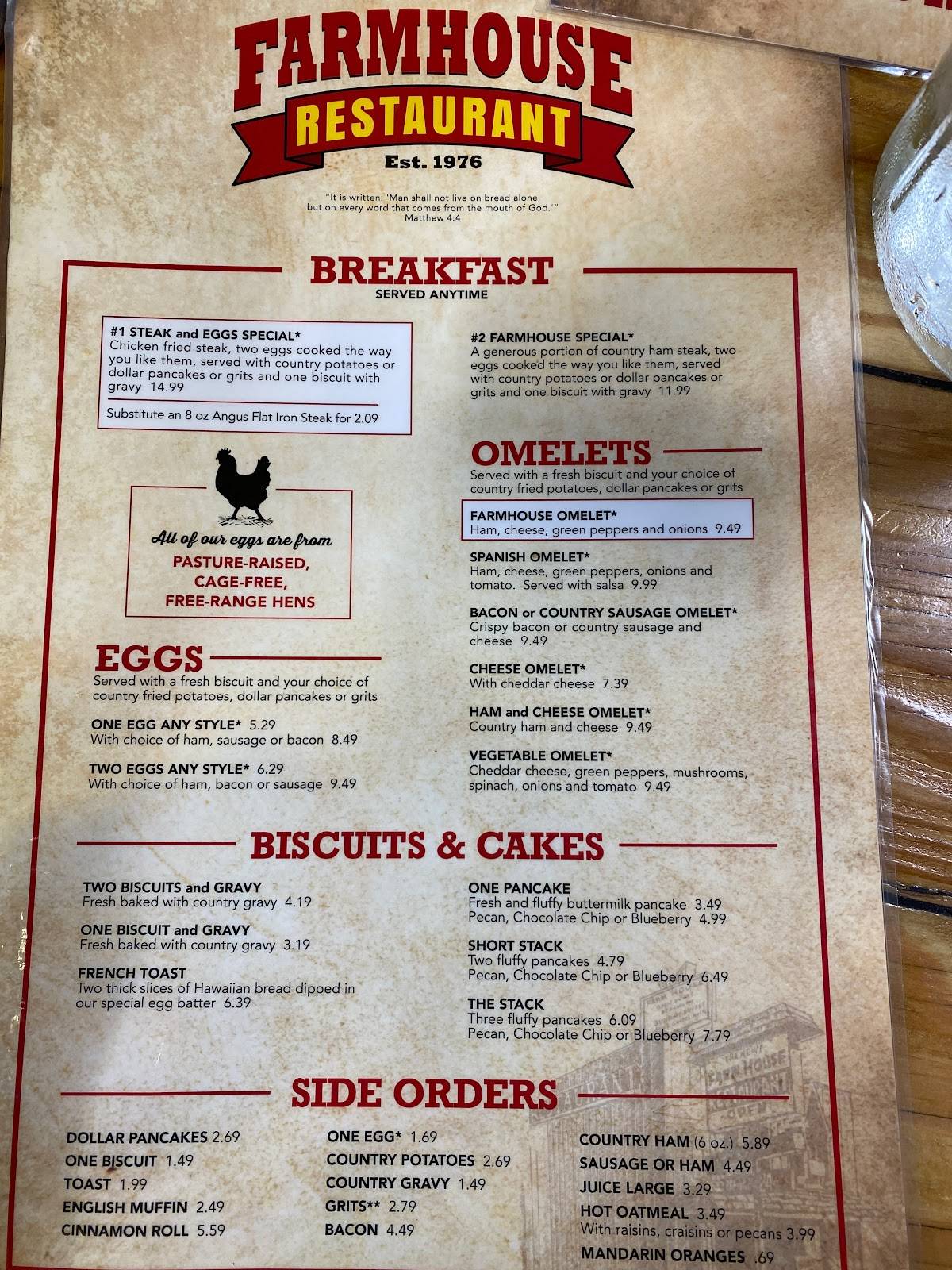 Farmhouse Restaurant Branson Menu - bkgiwfy