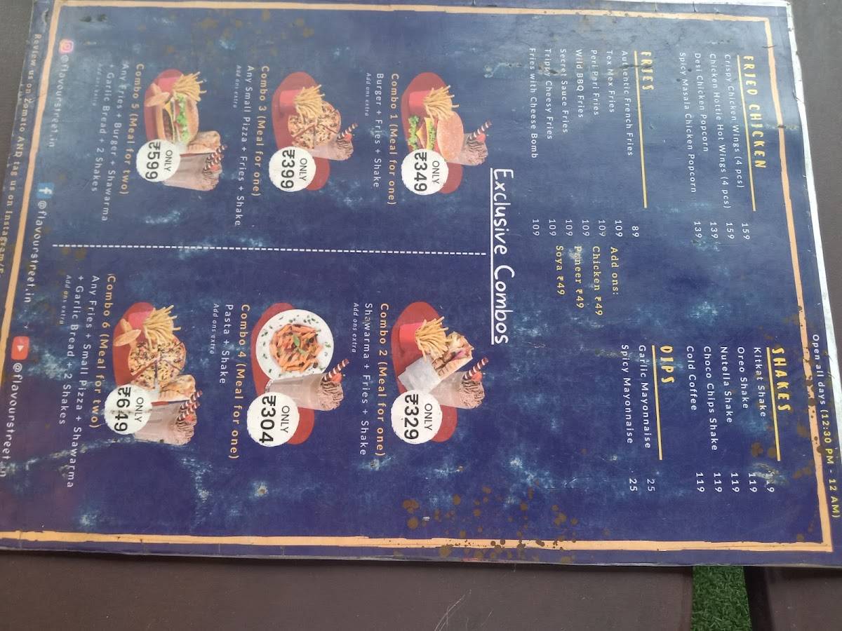 Flavour Street menu