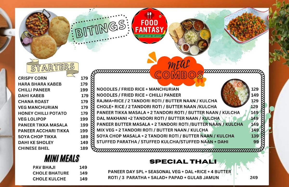Food Fantasy Veg Restaurant menu