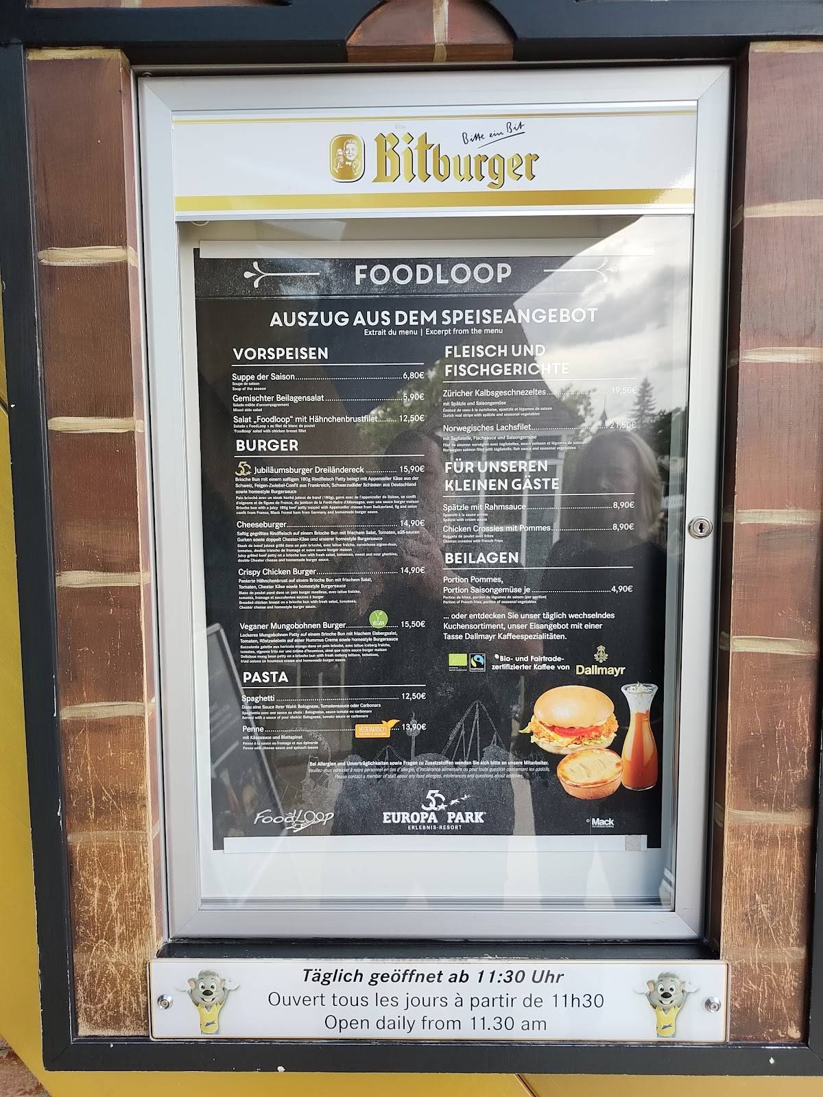 Menu de FoodLoop