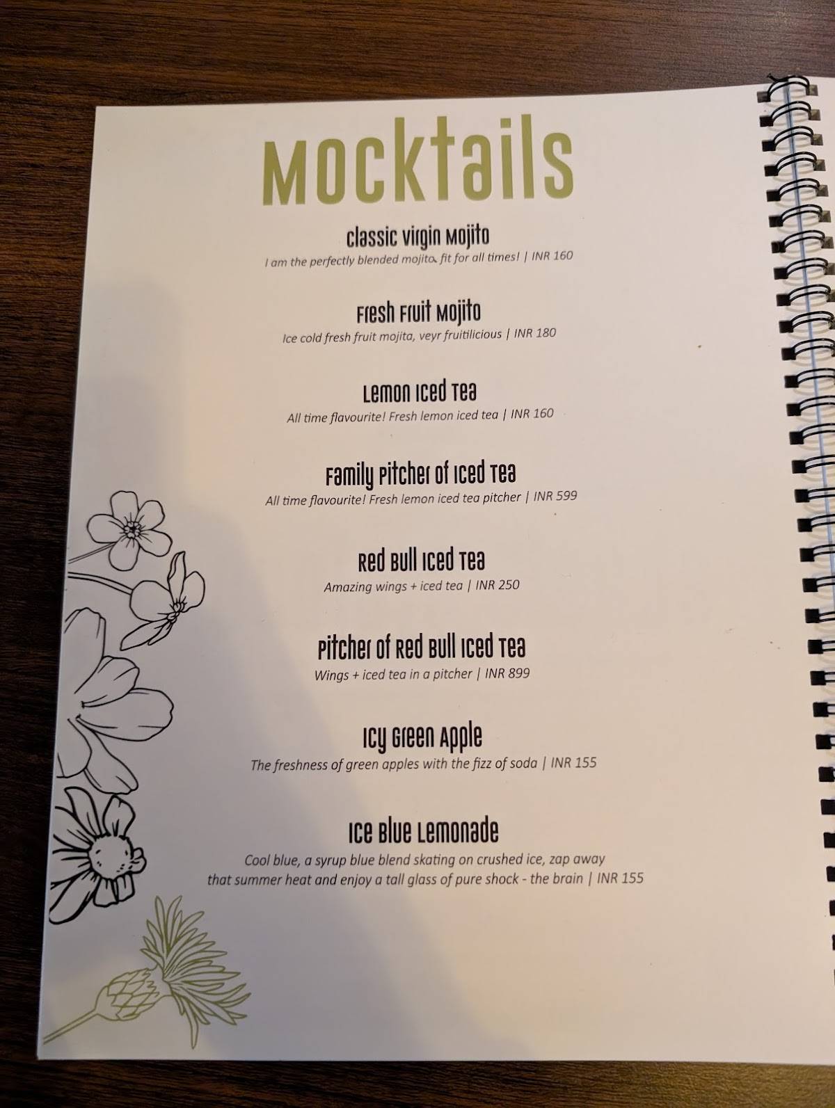 Forest Deck menu