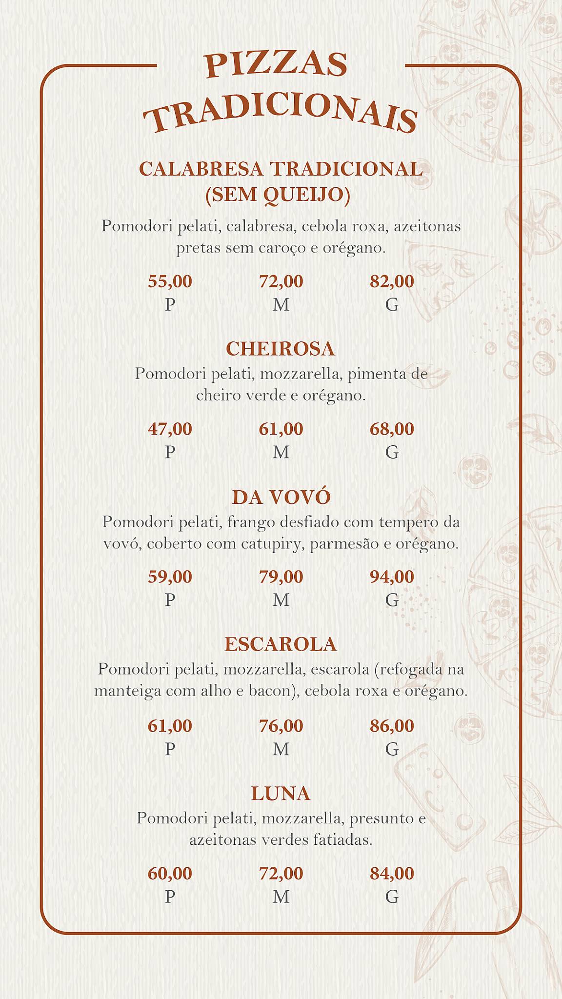 Fratello Uno Pizzaria - Terraço Shopping cardápio