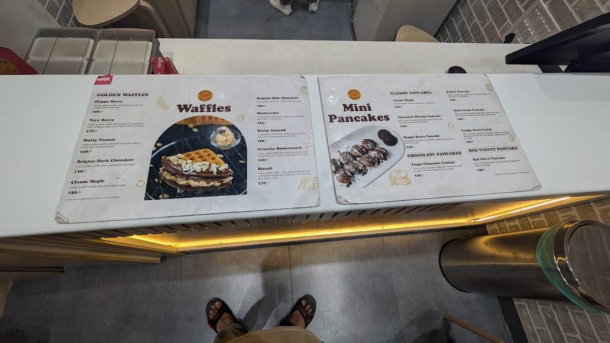 Funky Belgian Waffle menu