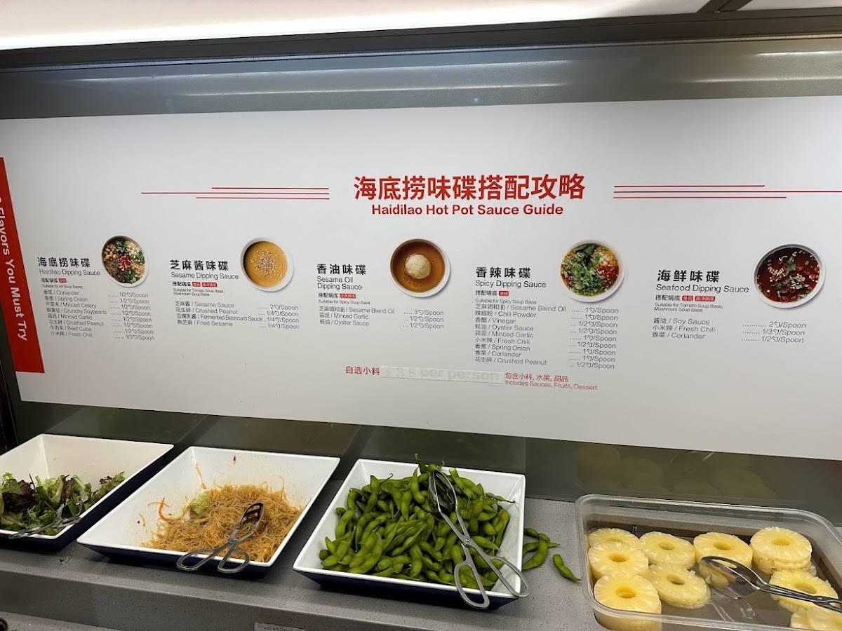 Menu at Haidilao Hot Pot restaurant, London, Unit 4