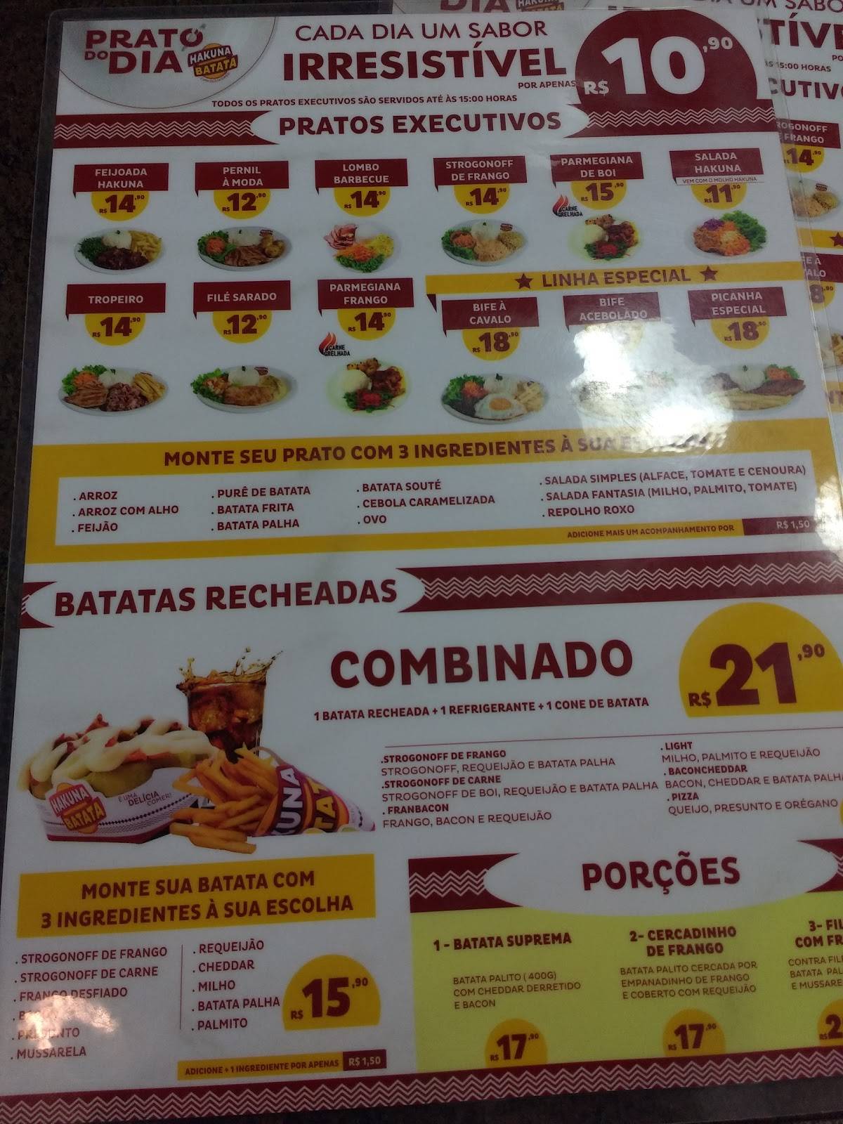 Hakuna Batata cardápio