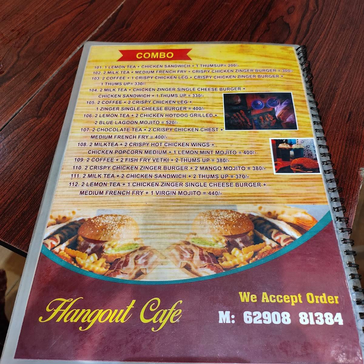 Hangout cafe Madhyamgram menu