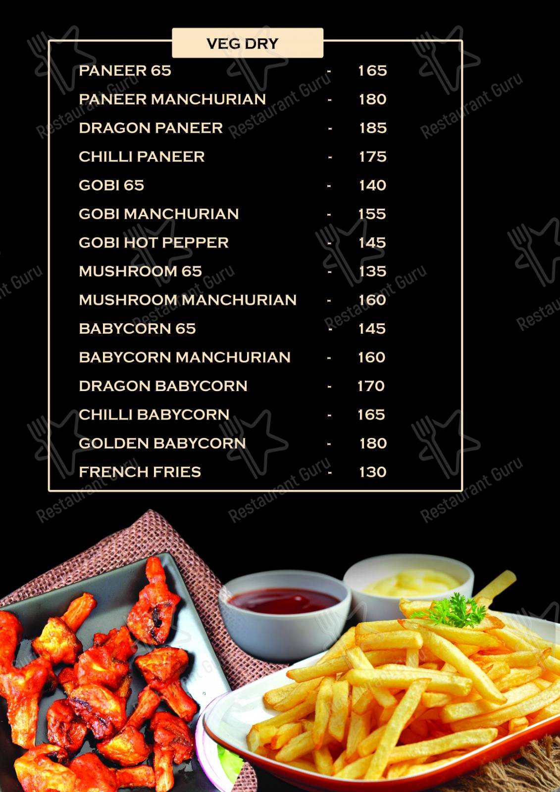 Hangover Restaurant menu