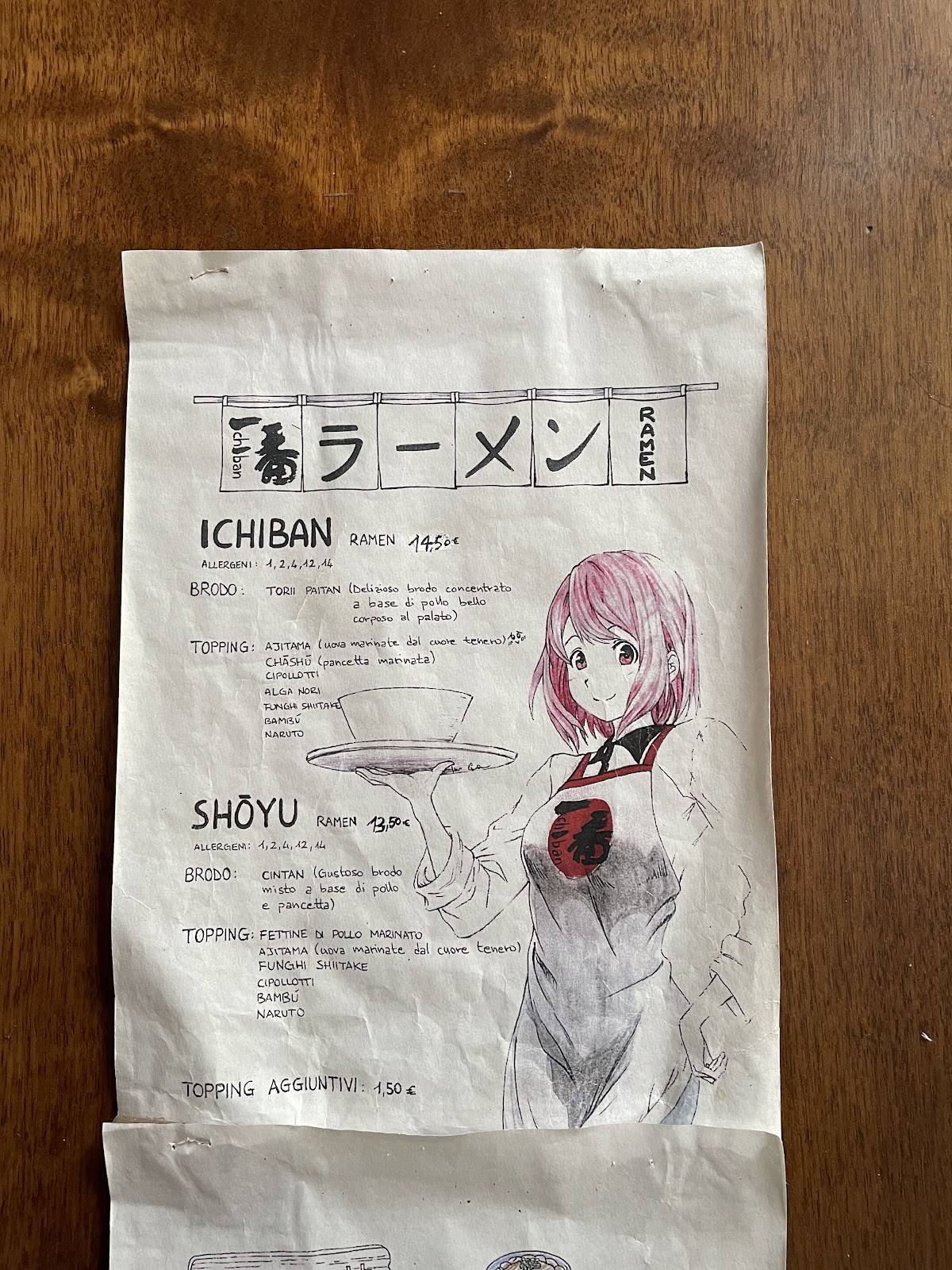 Menu di Ichiban Ramen 