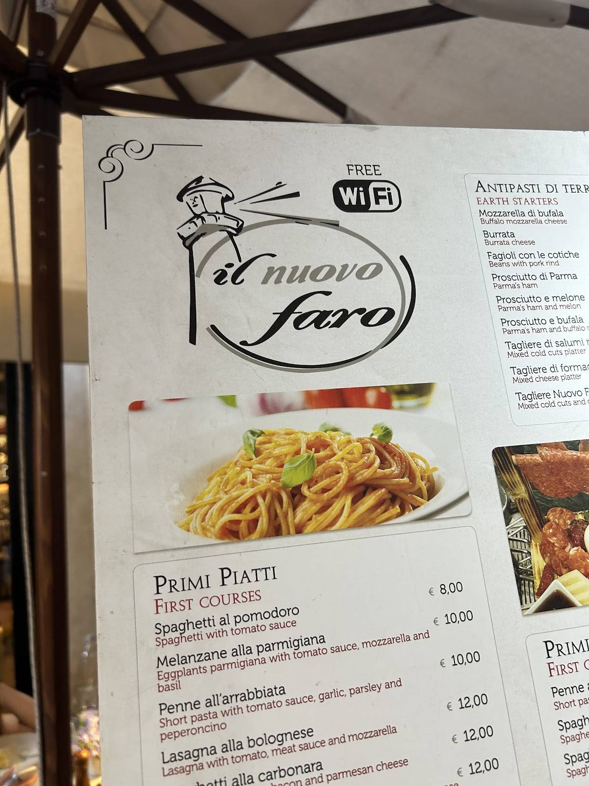 Menu di Il Nuovo Faro 