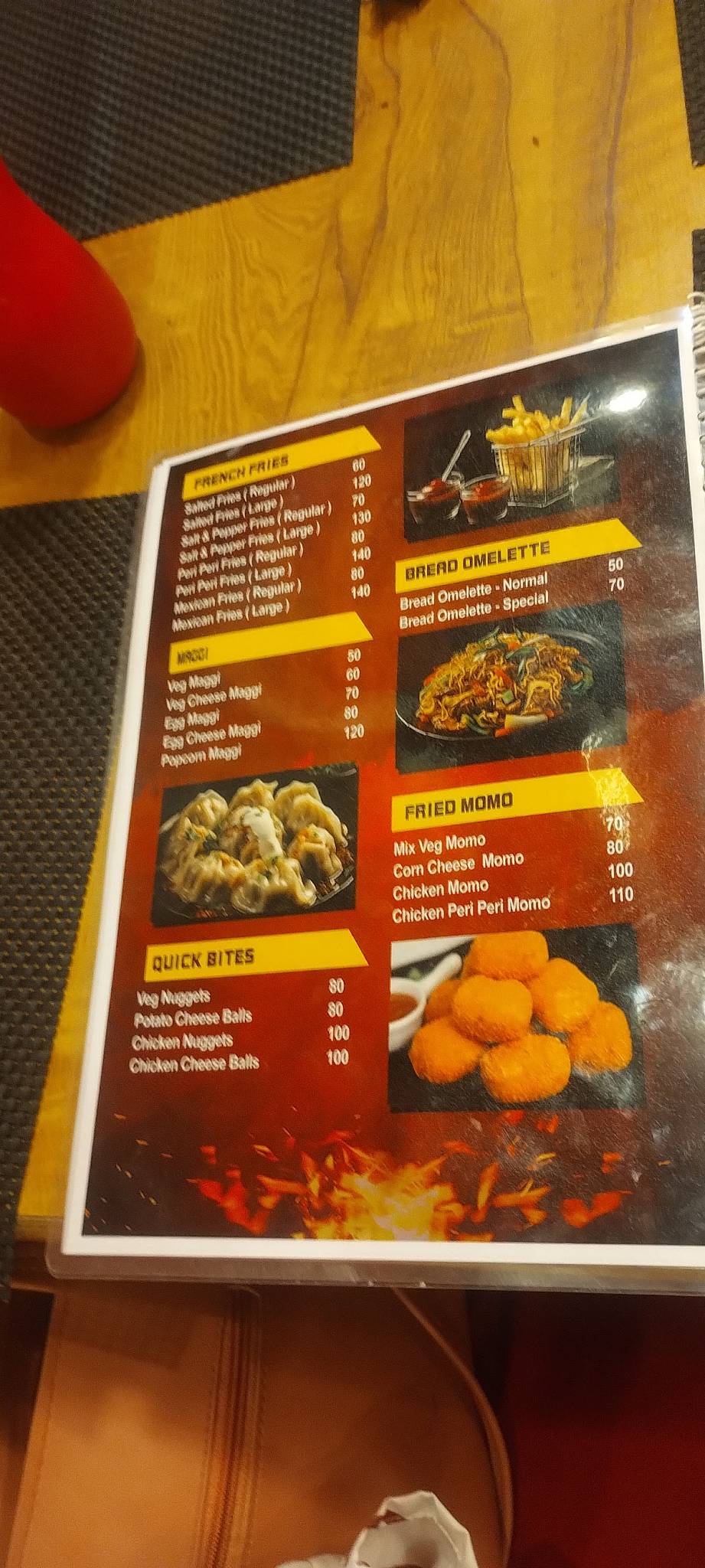 JP restaurant menu