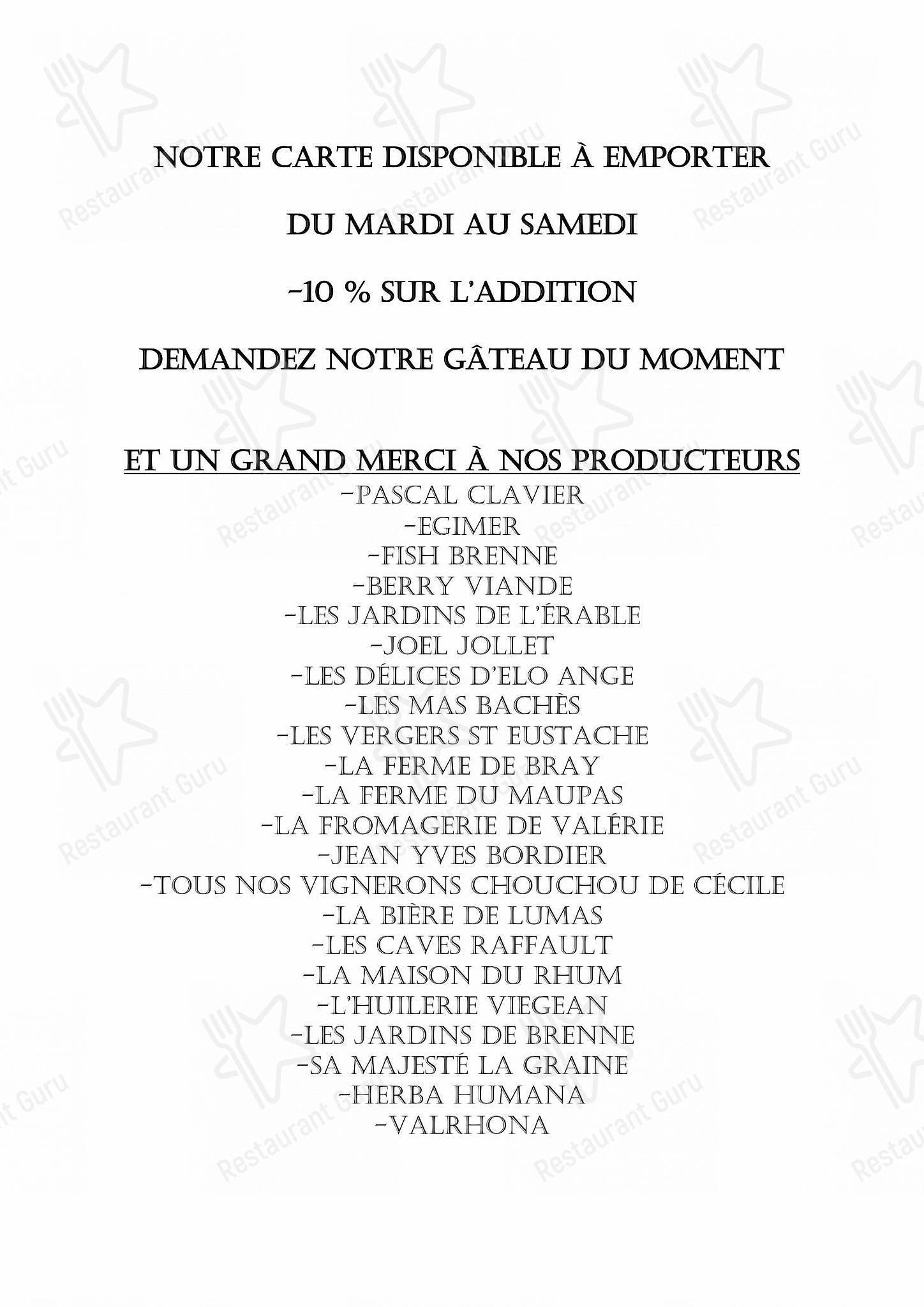 Jeux2 Goûts Châteauroux dans Châteauroux - Group Booking Menu