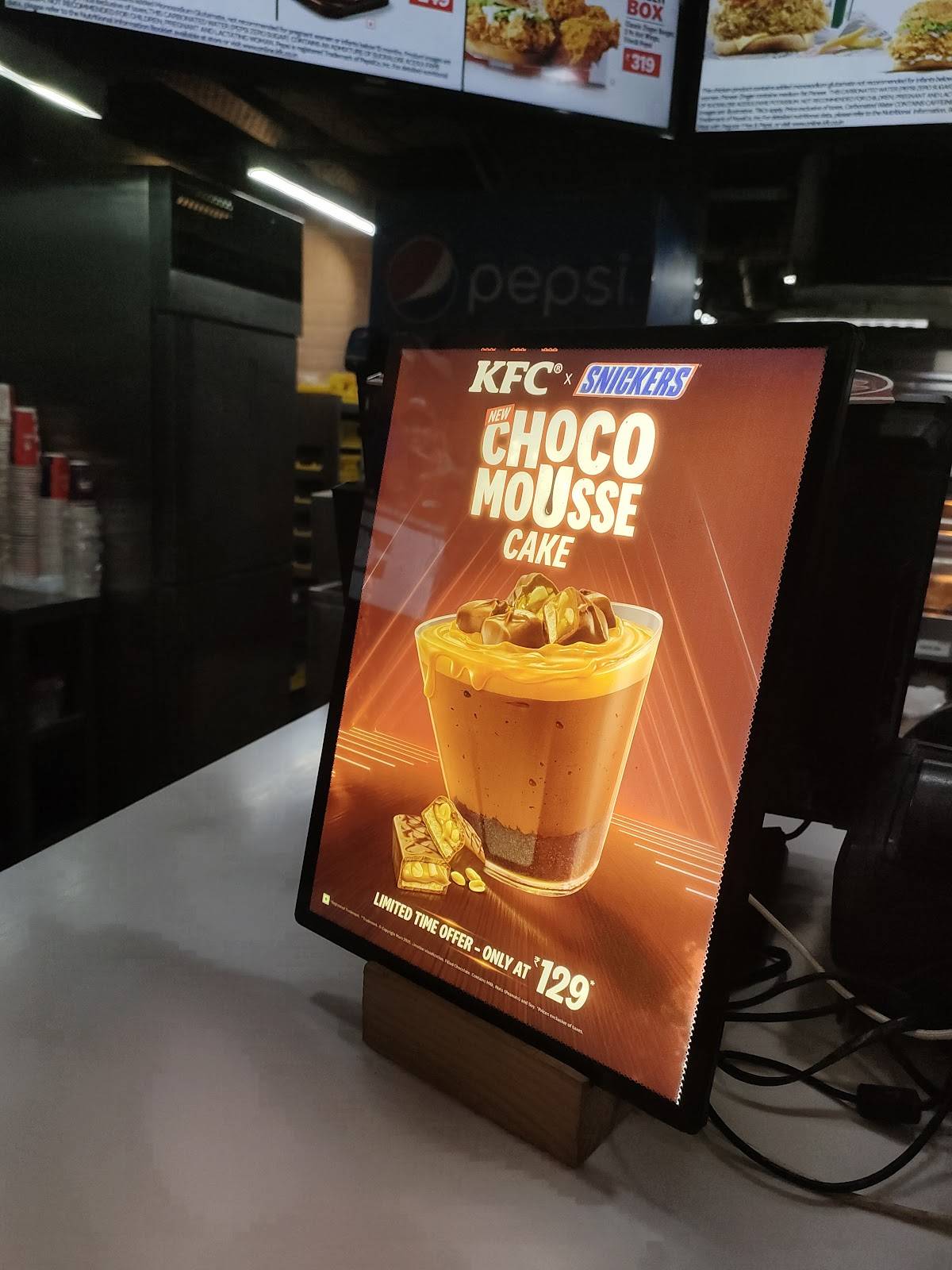 KFC menu
