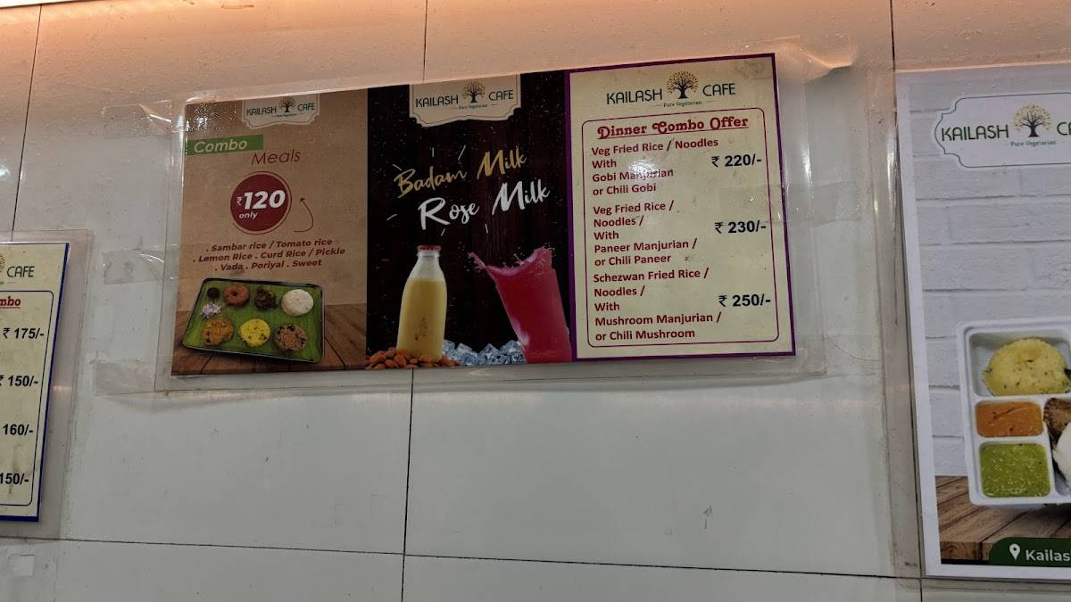 Kailash Cafe menu