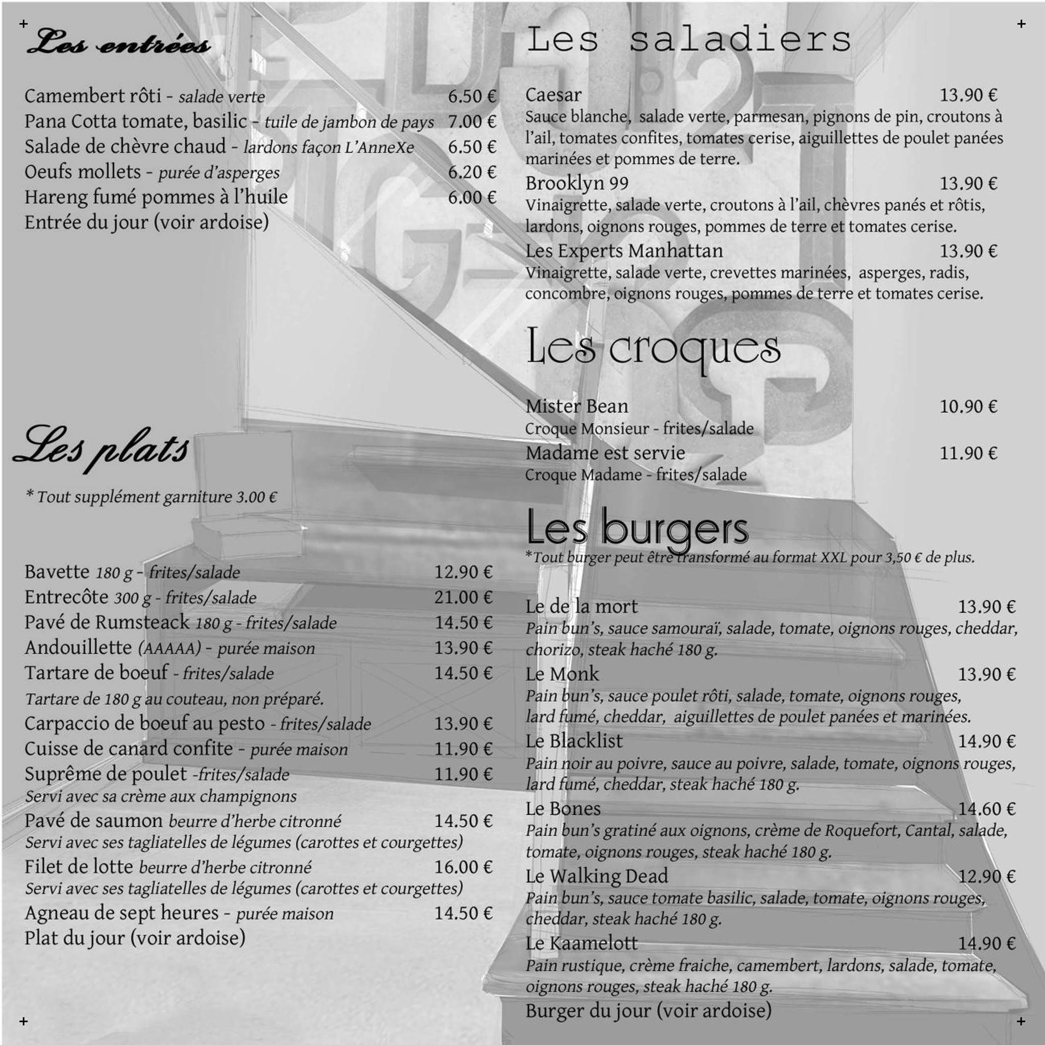 Menu de L'AnneXe