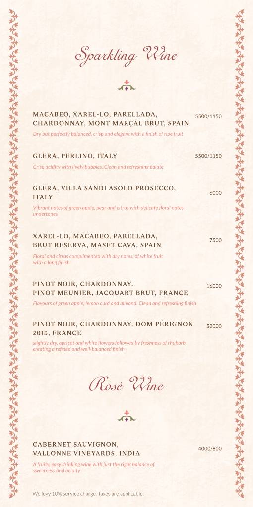 La Loca Maria menu