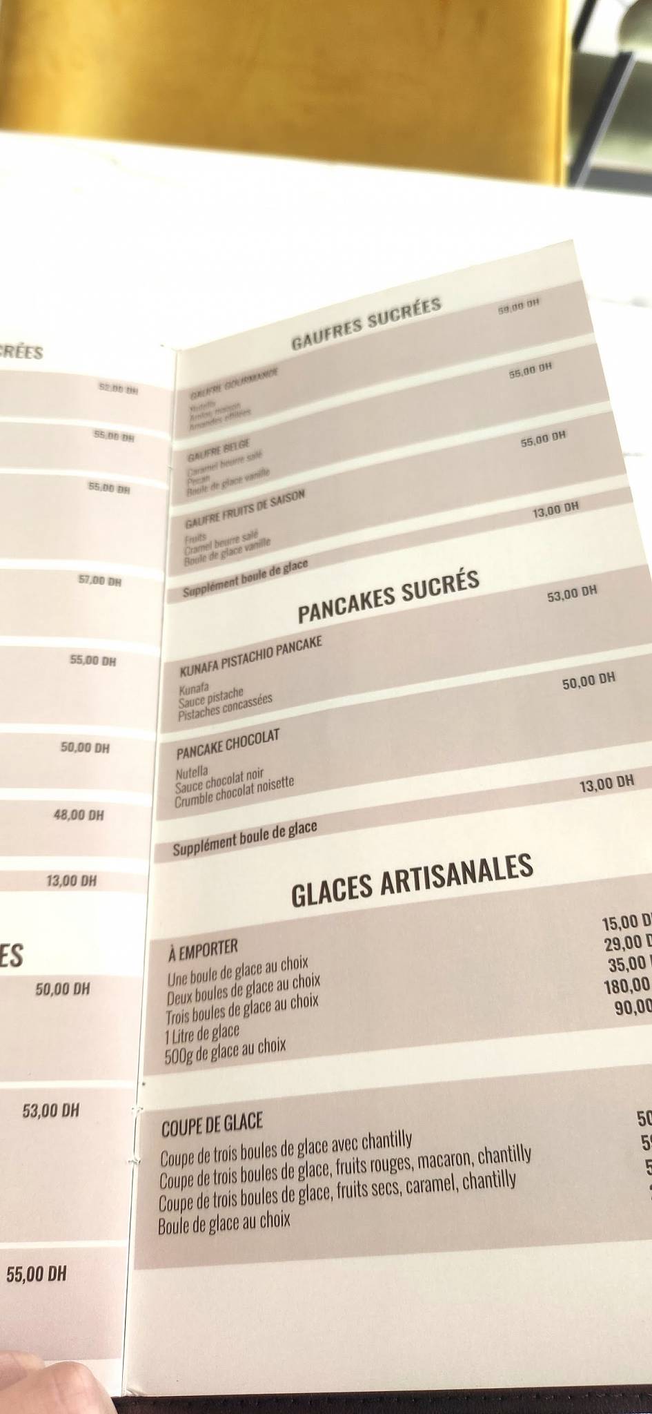 Menu de Lamjarred Boutique