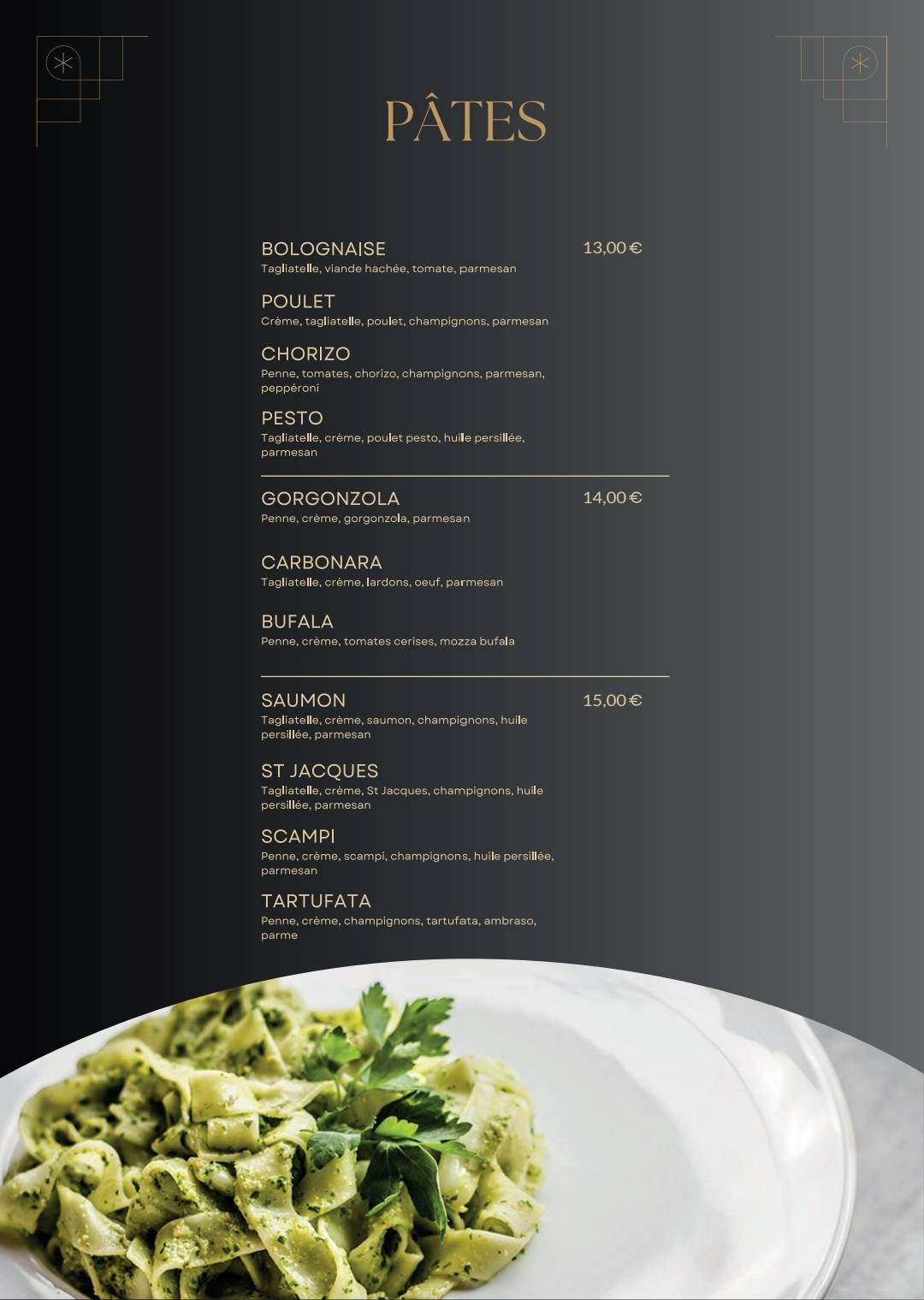 Menu de Restaurant Le Château