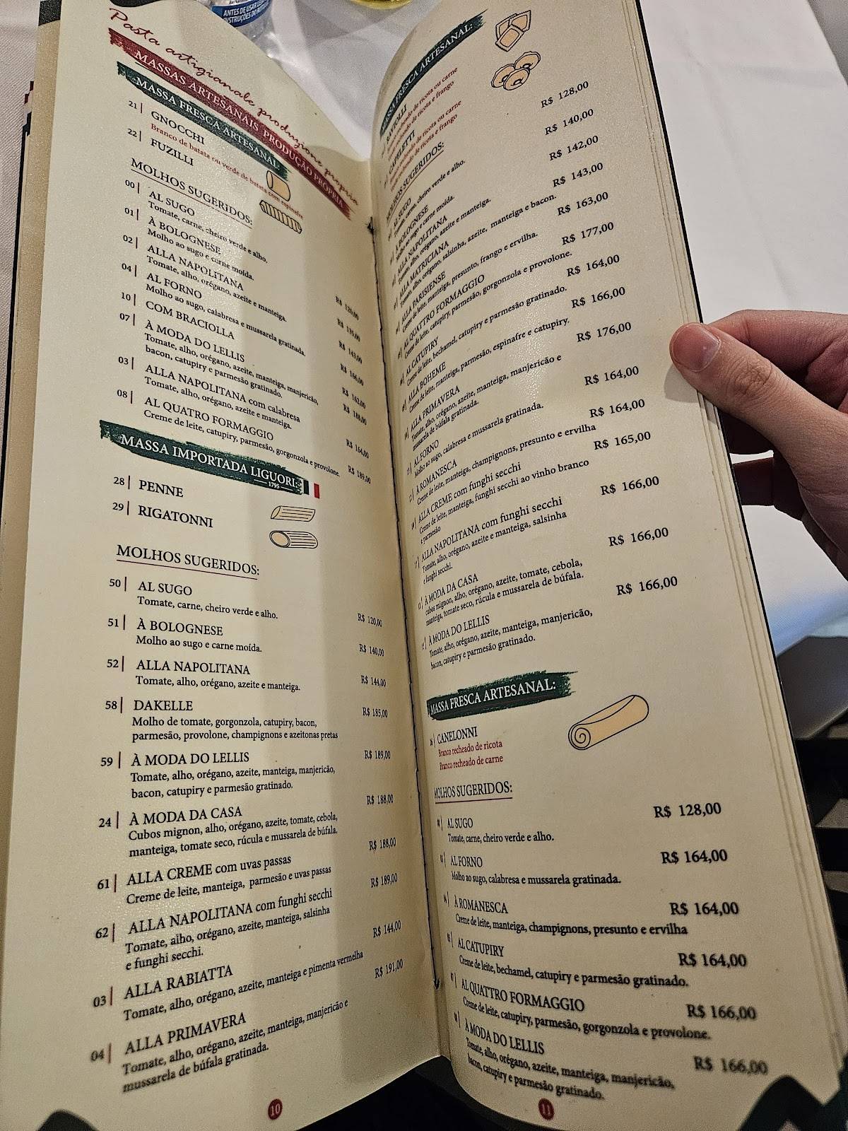 Lellis Trattoria cardápio