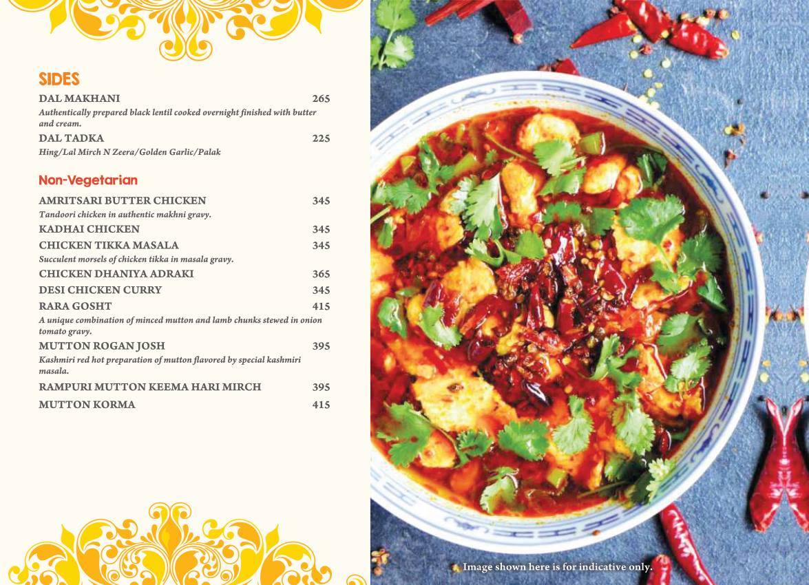 MASALA ASIA menu