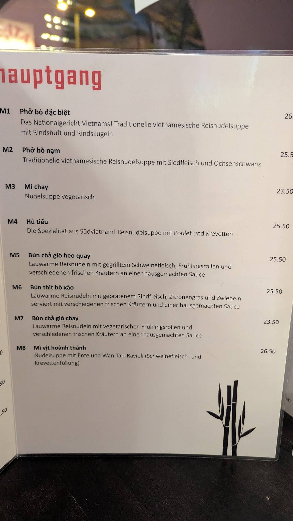 Menu di Mama Vietnam 