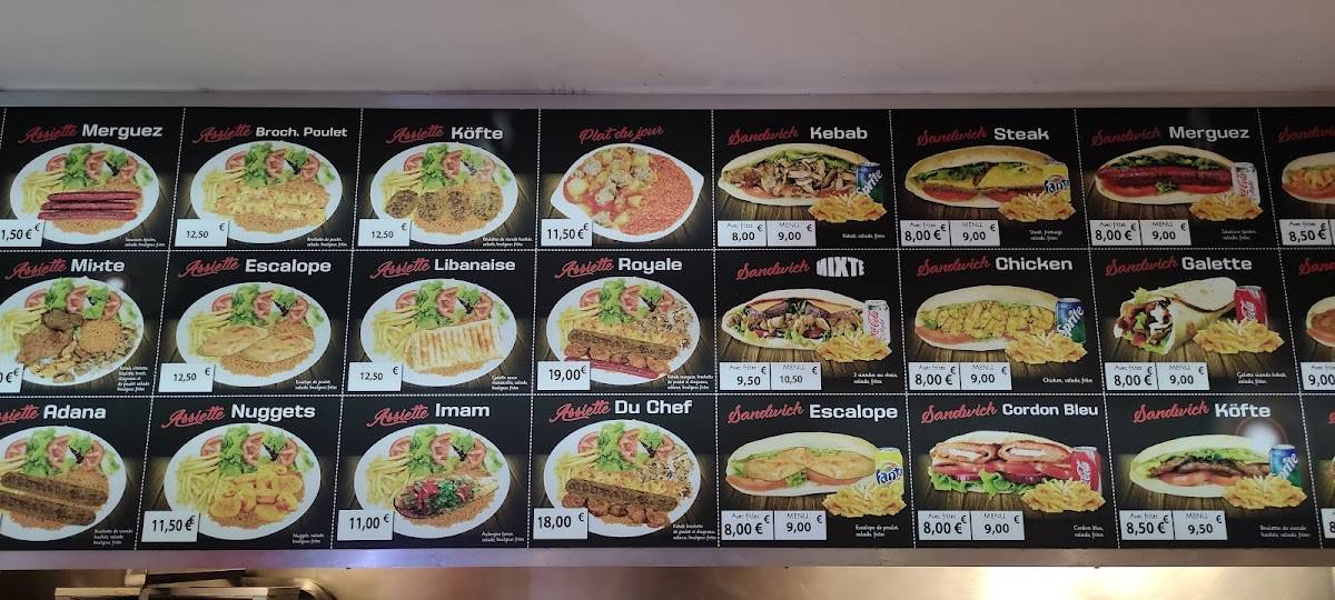 Menu de Restaurant Marmara