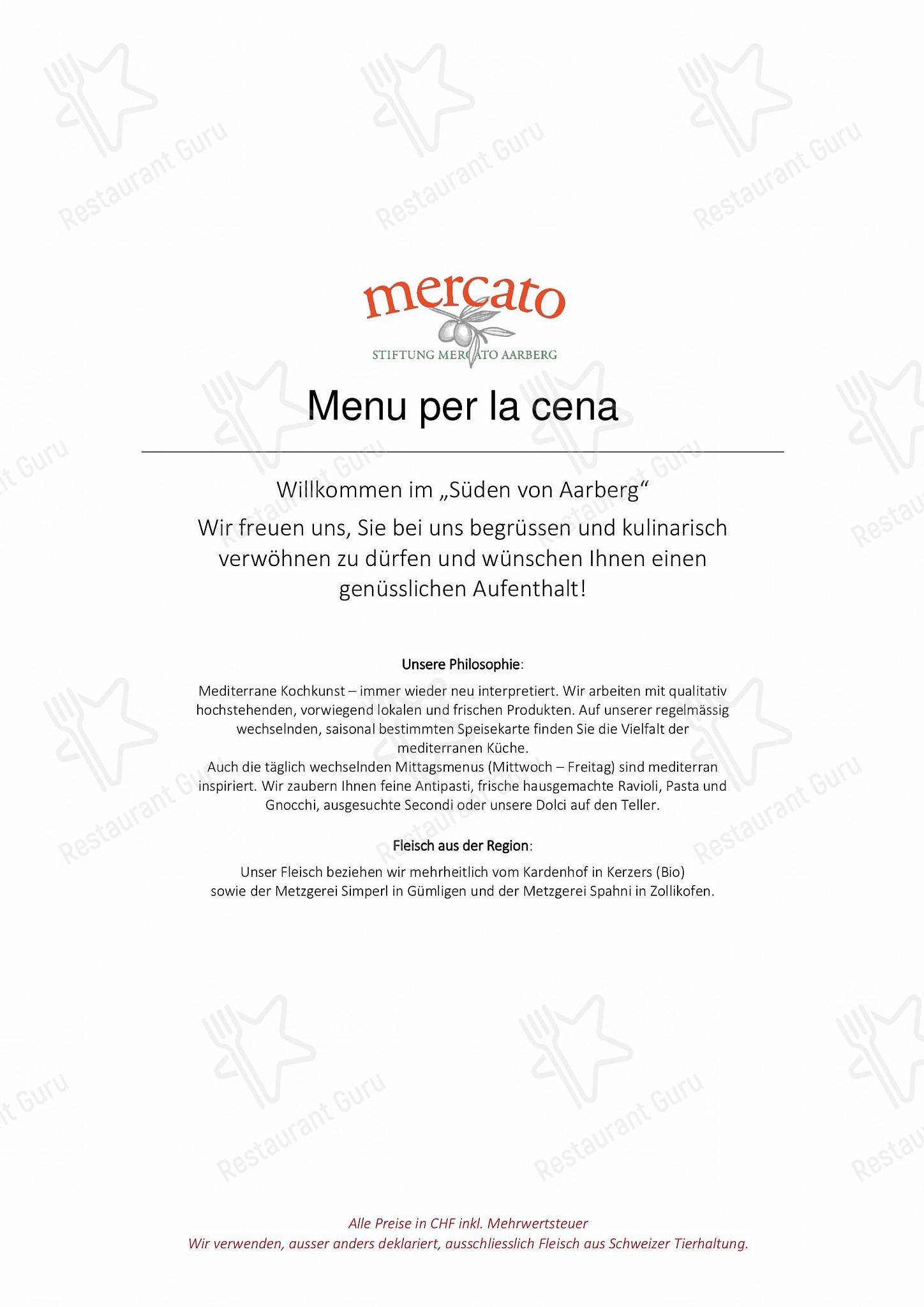 Mercato in Aarberg - Christmas Menu